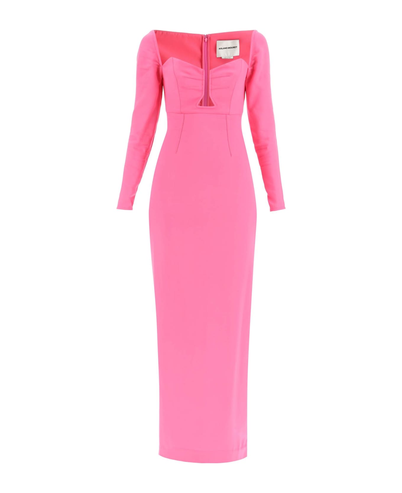 Roland Mouret Maxi Pencil Dress With Cut Outs - PINK (Pink)