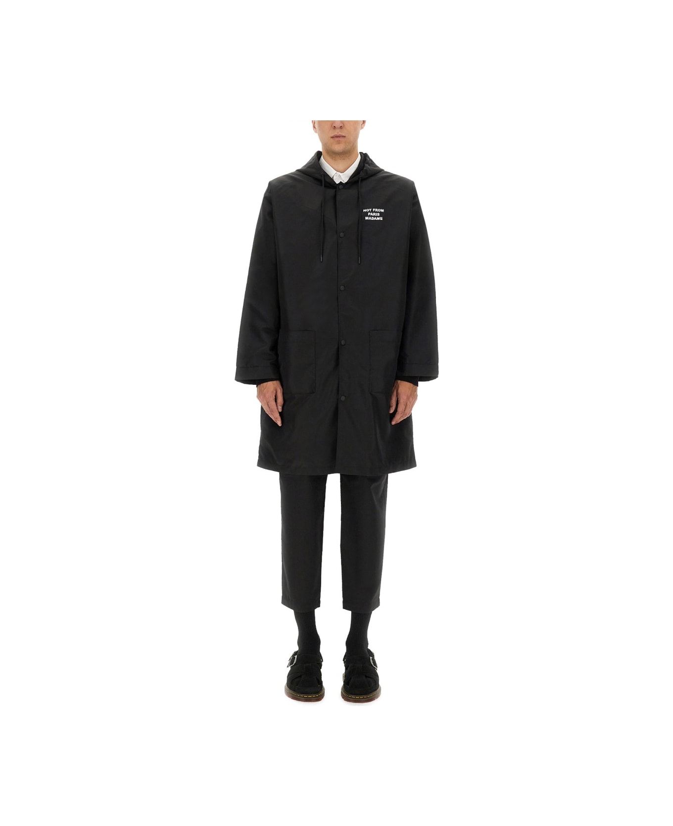 Drôle de Monsieur Hooded Parka - BLACK