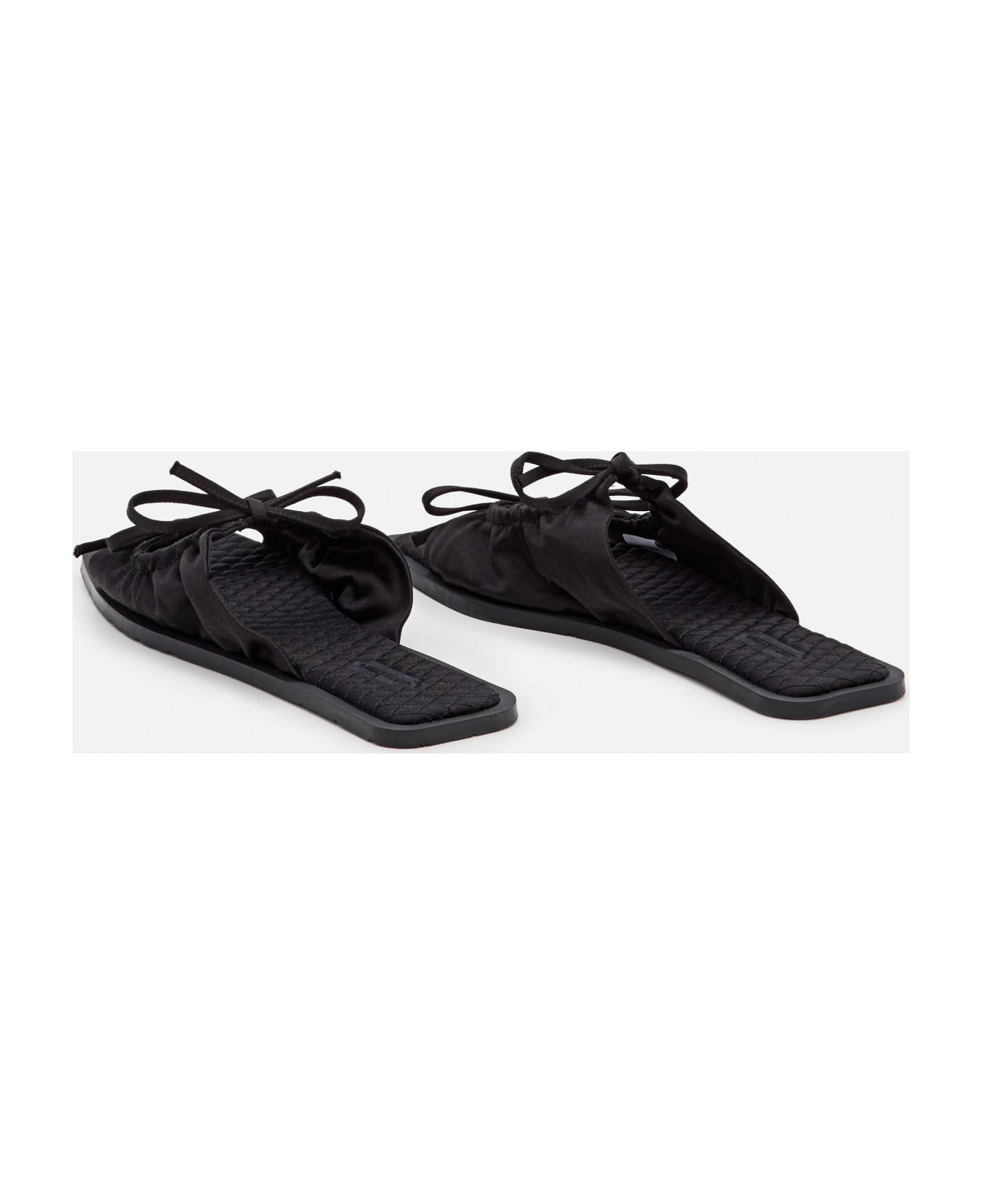Carlotha Ray Eco Satin Slippers - Black