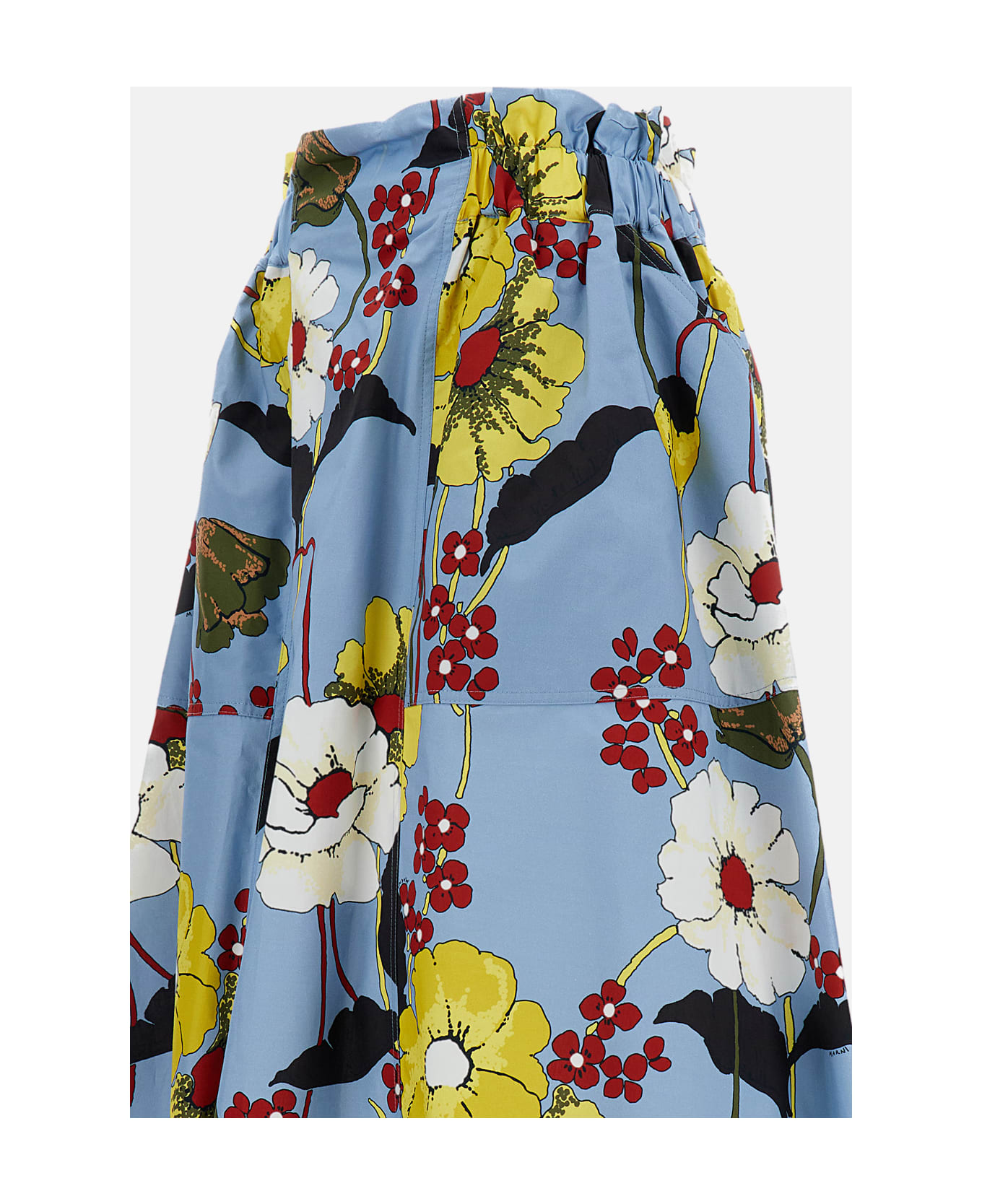 Marni Floral Printed Poplin Skirt - MultiColour