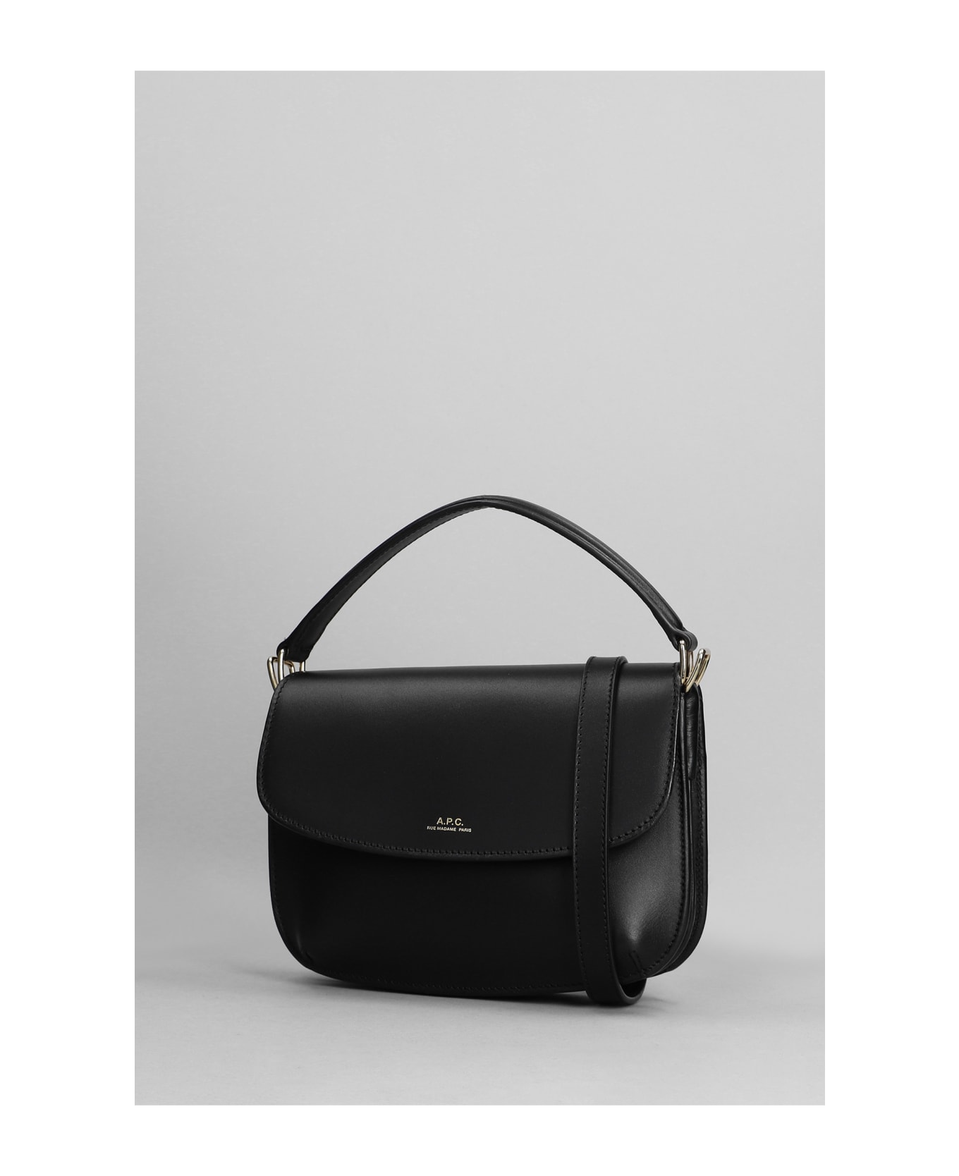 A.P.C. Sarah Hand Bag In Black Leather - Lzz Black