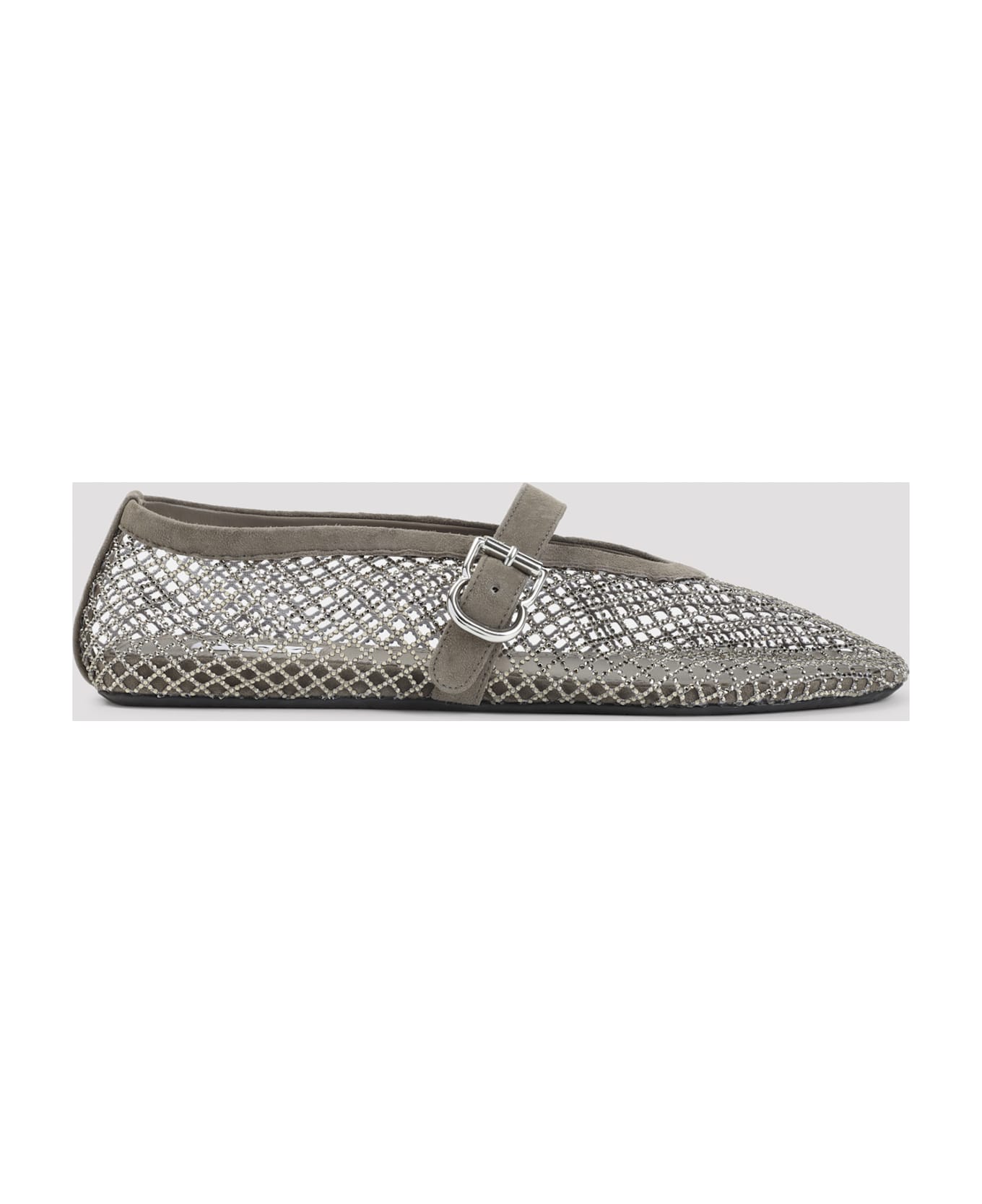 Alaia Alaïa Fishnet Ballerinas - Argent