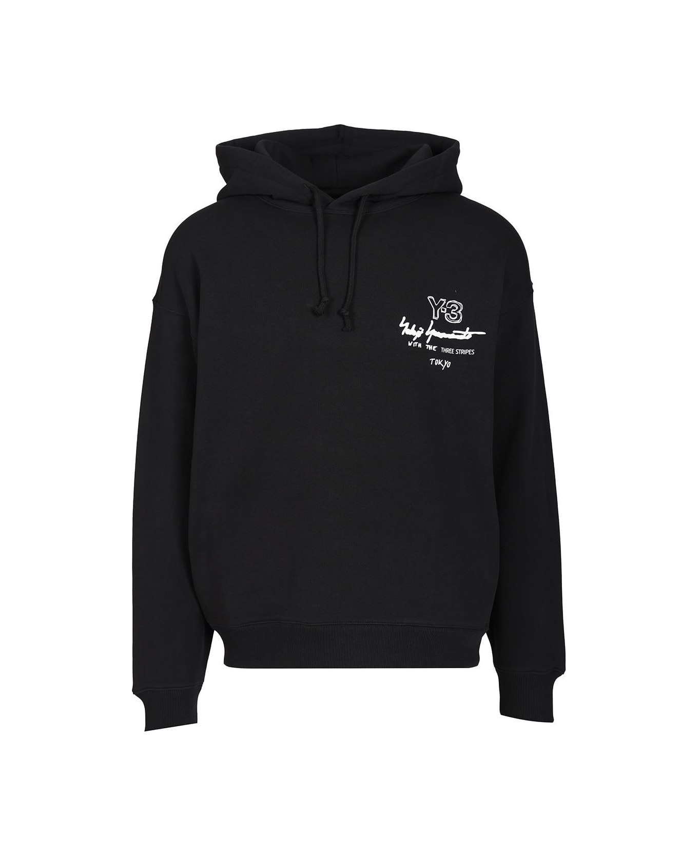 Y-3 Graphic Ft Hoodie - Black