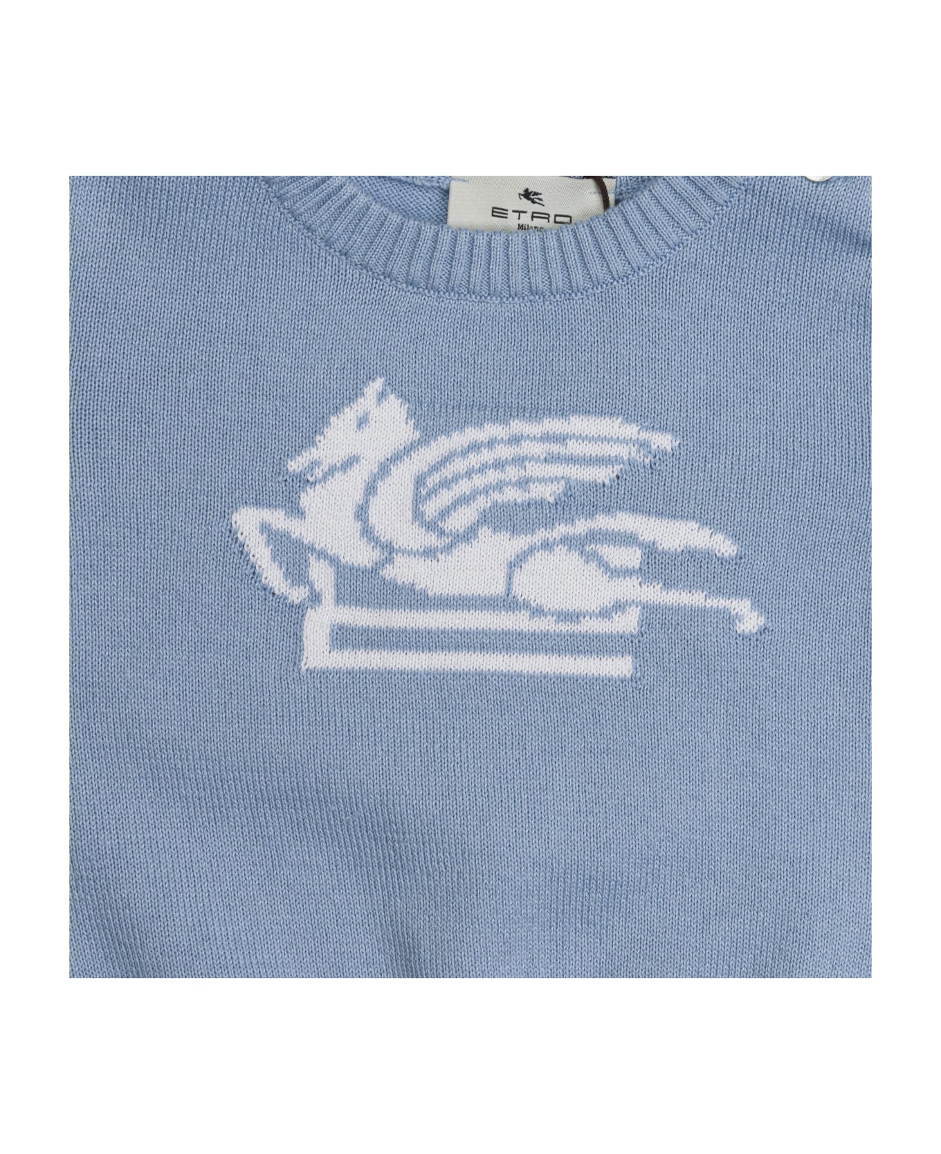 Etro Pull Con Logo - Light blue ニットウェア＆スウェットシャツ