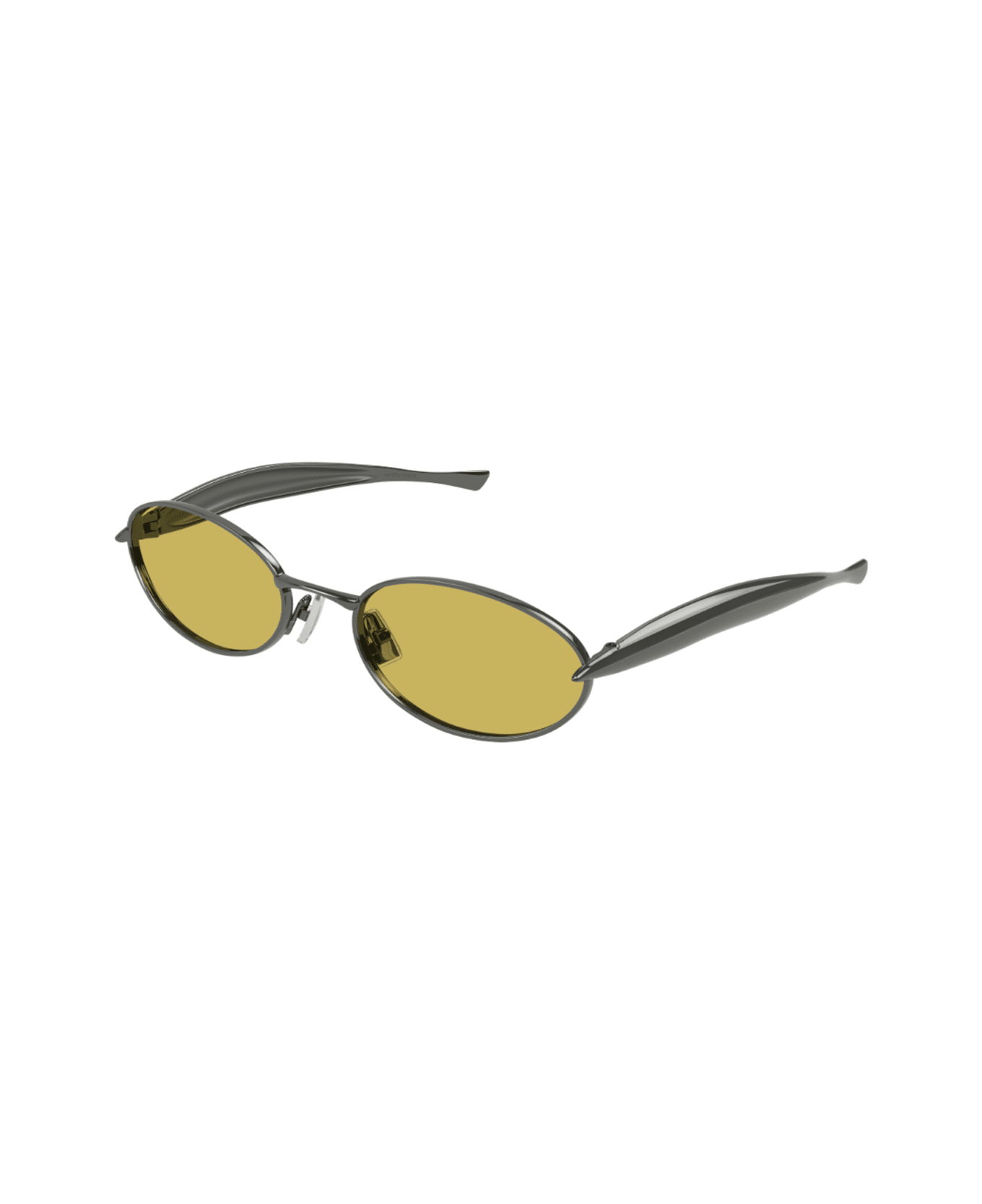 Bottega Veneta Eyewear Bottega Veneta Bv1386s Linea Signature Icons 002 Ruthenium Yellow Sunglasses - Grigio