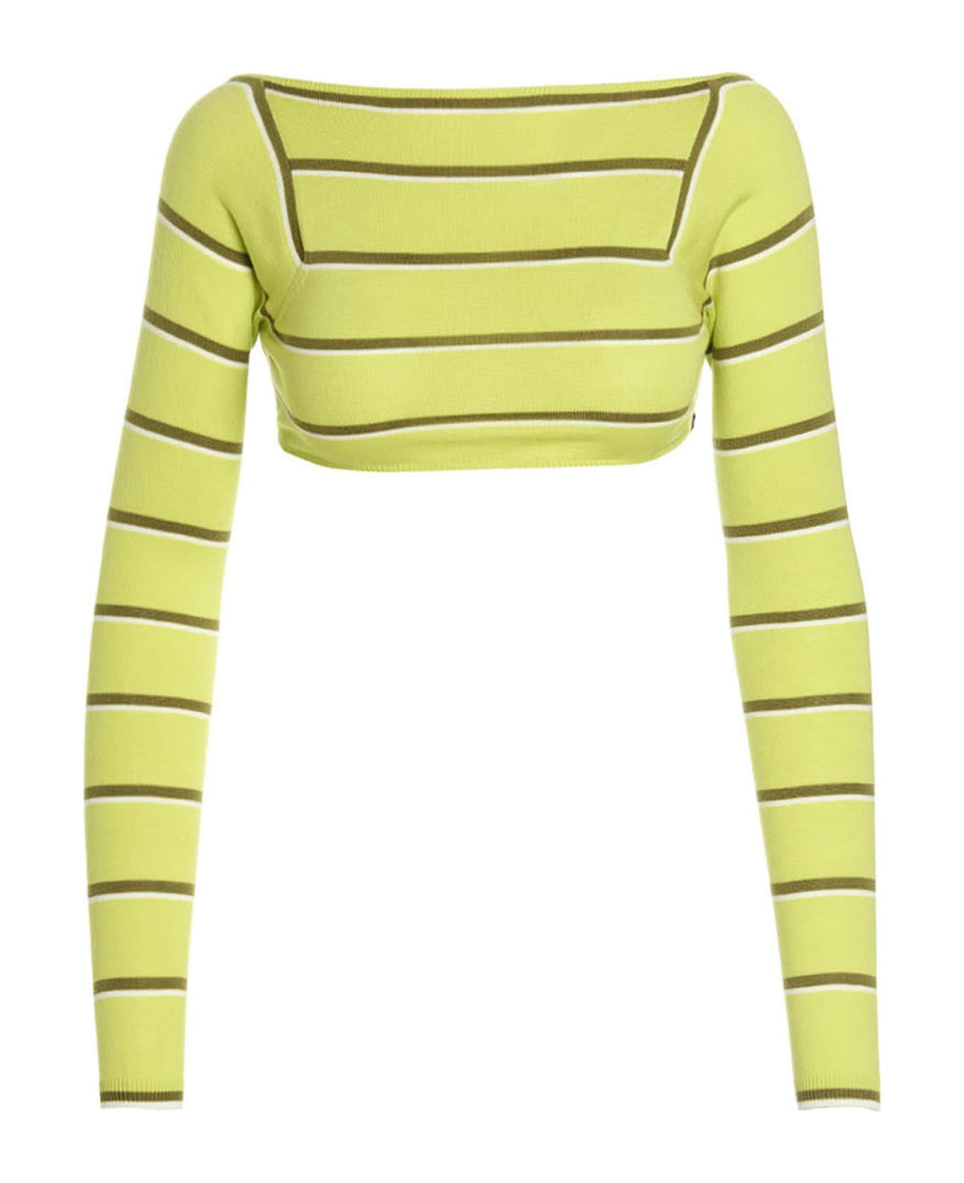 Pucci Cut-out Cropped Sweater - Green ニットウェア