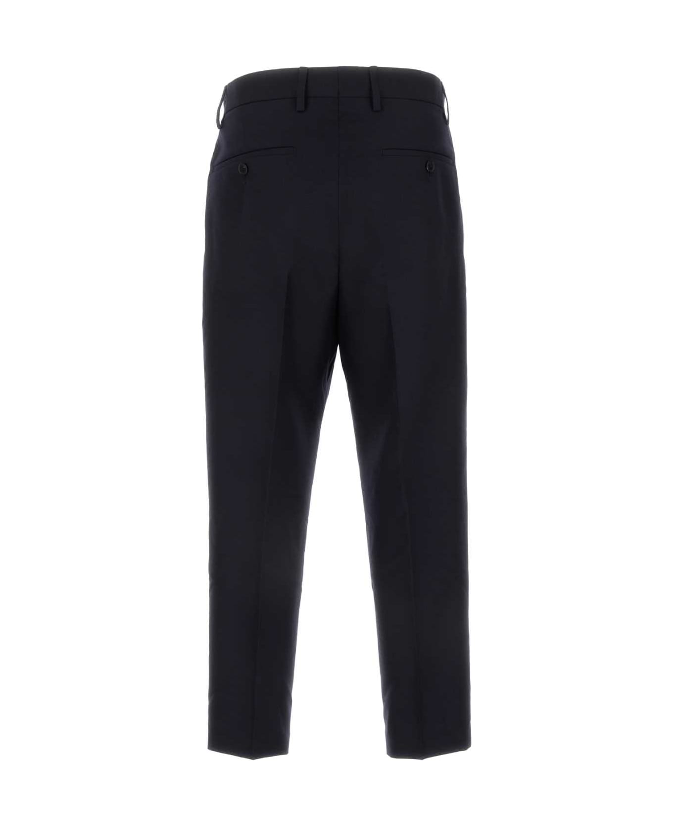 Dries Van Noten Midnight Blue Wool Pellow Pant - NAVY