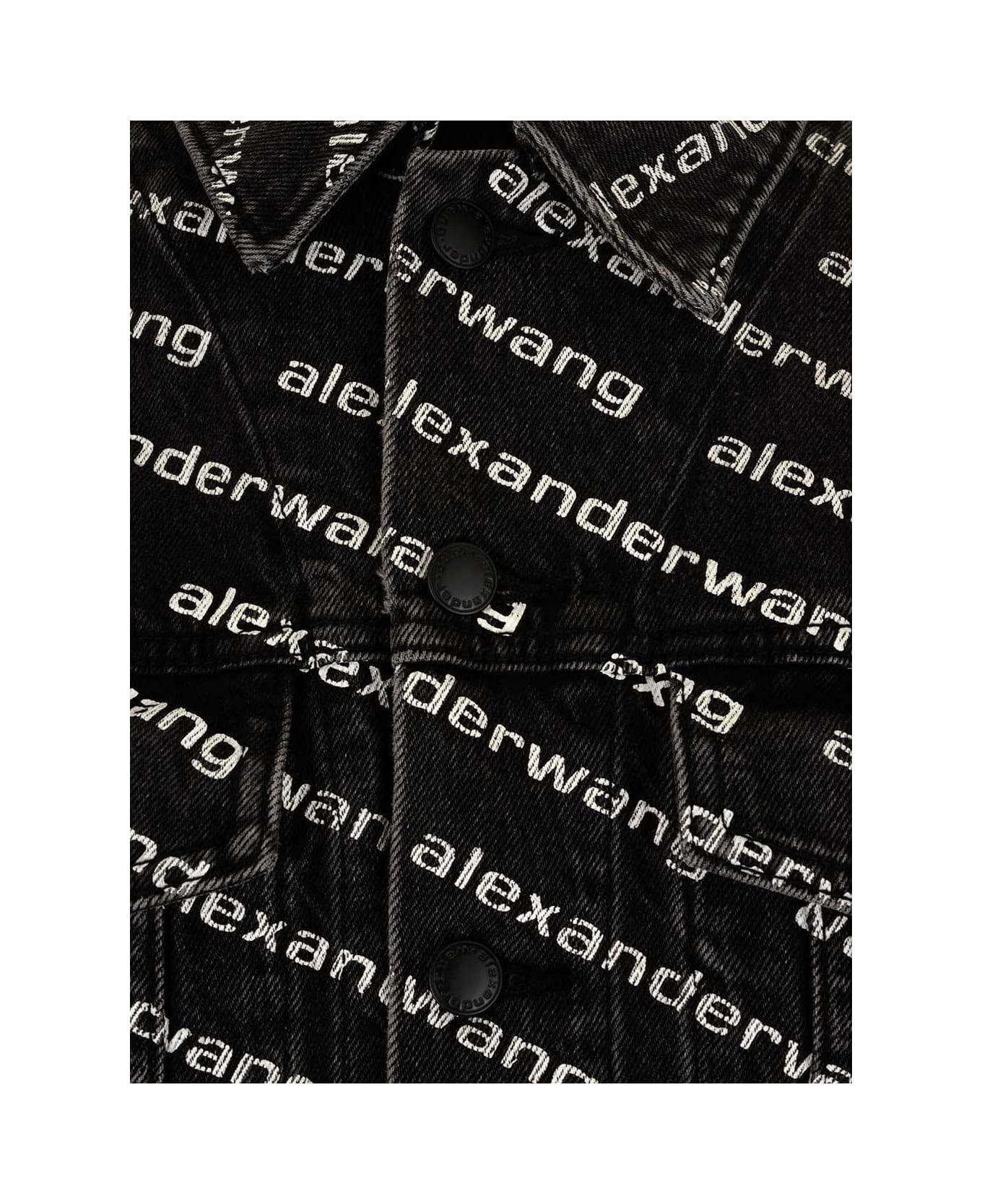 Alexander Wang All-over Logo Printed Jacket - Grey