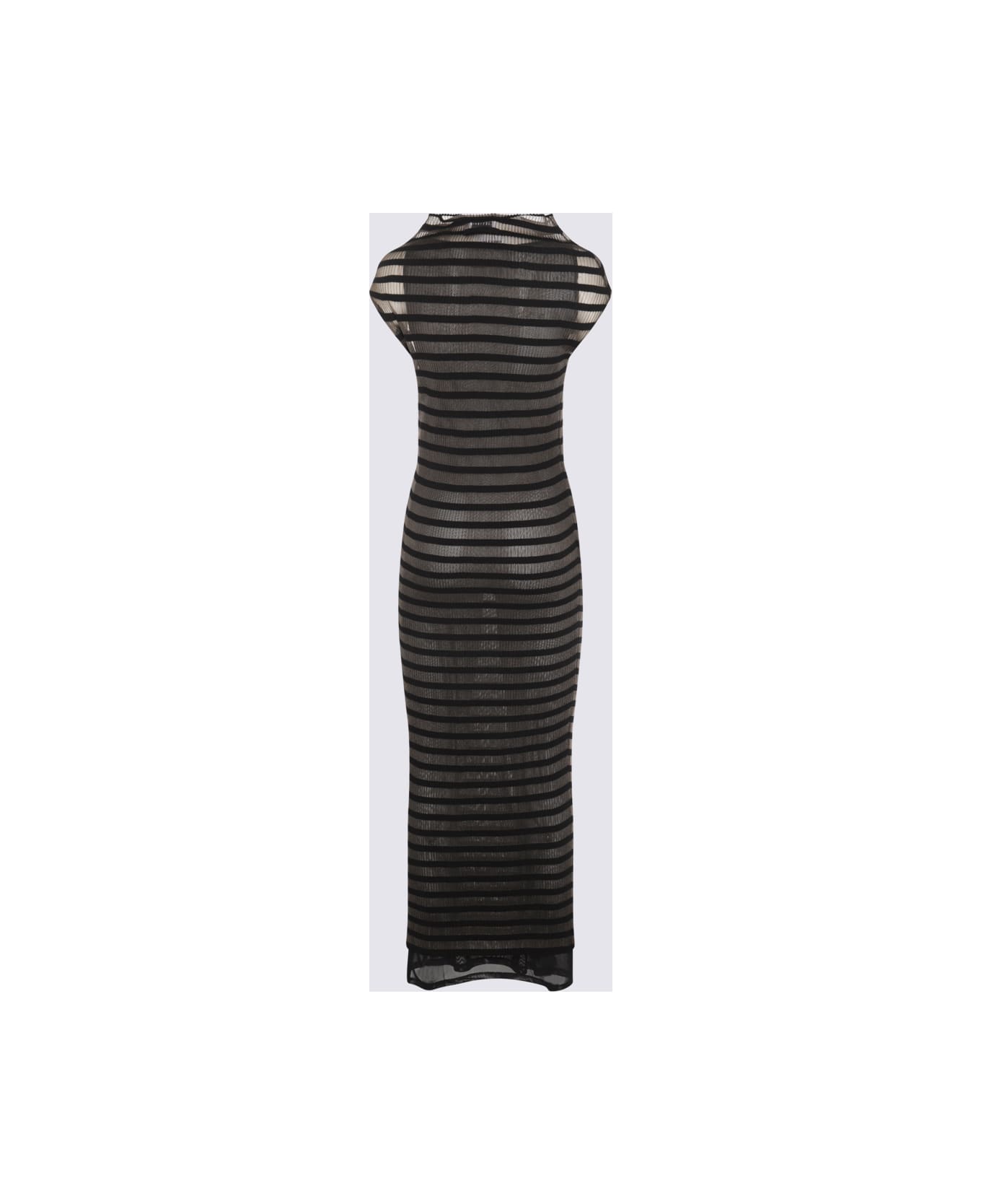 Jean Paul Gaultier Black Viscose Maxi Dress - Black