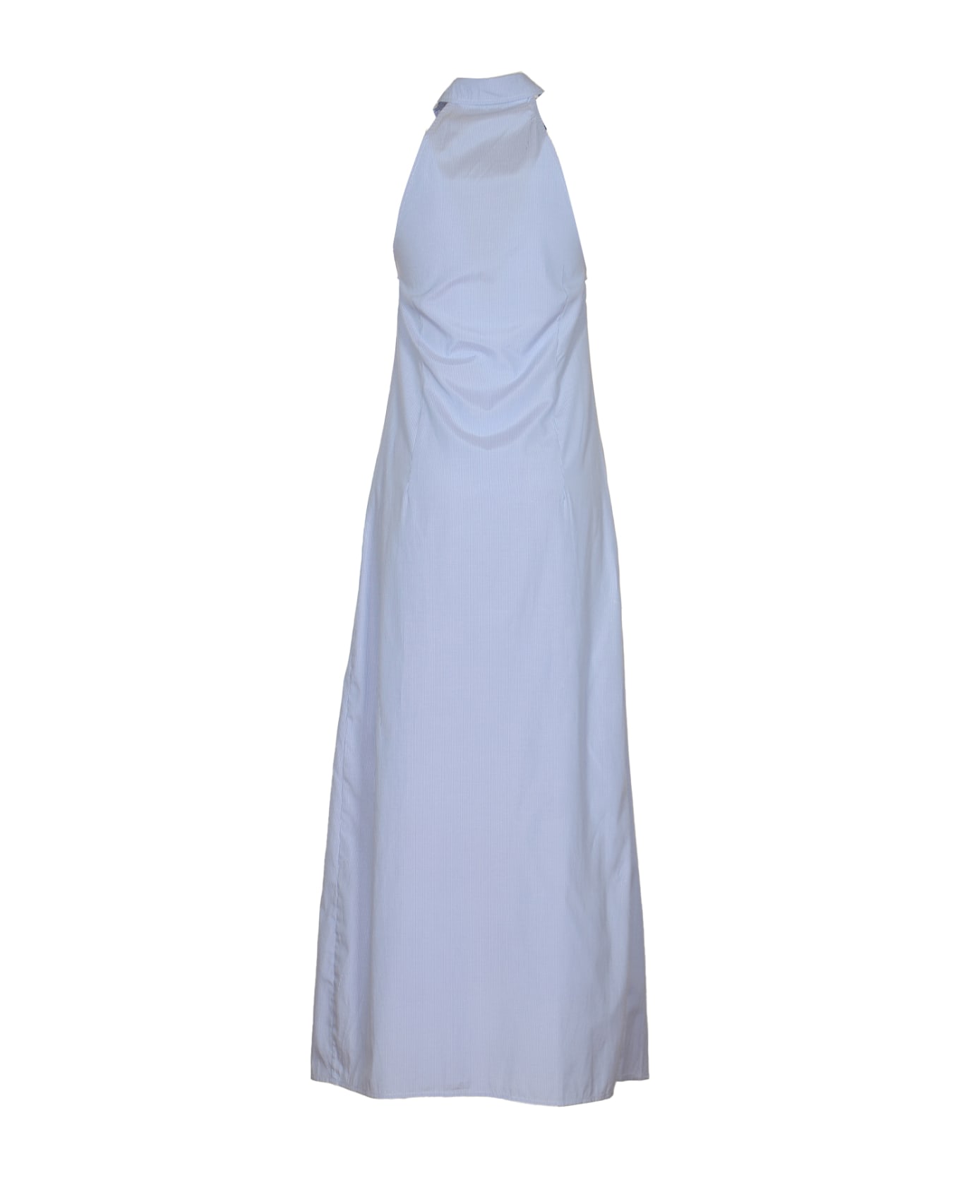 Weili Zheng Sleeveless Long Stripe Shirt Dress - Blue Mini stripes ワンピース＆ドレス