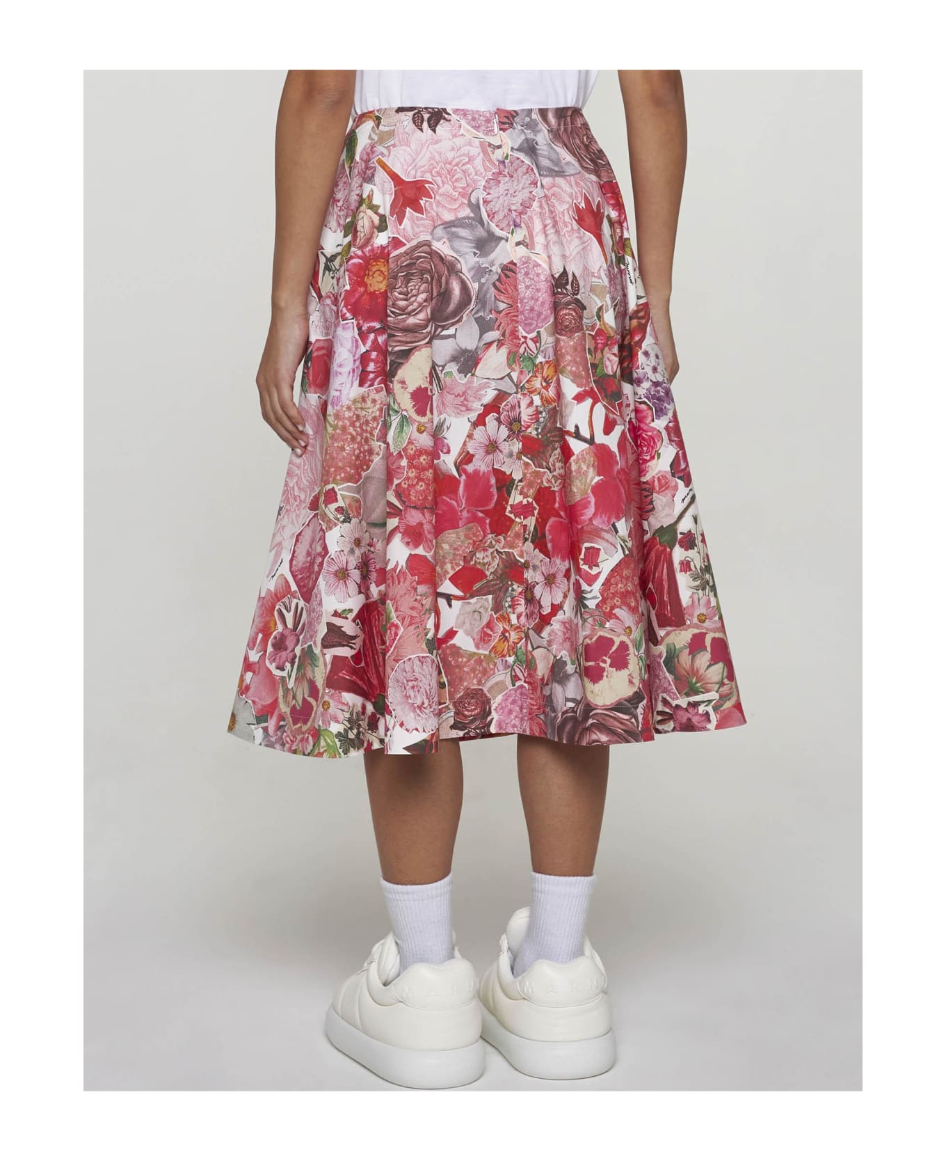 Marni Print Cotton Midi Skirt - MultiColour