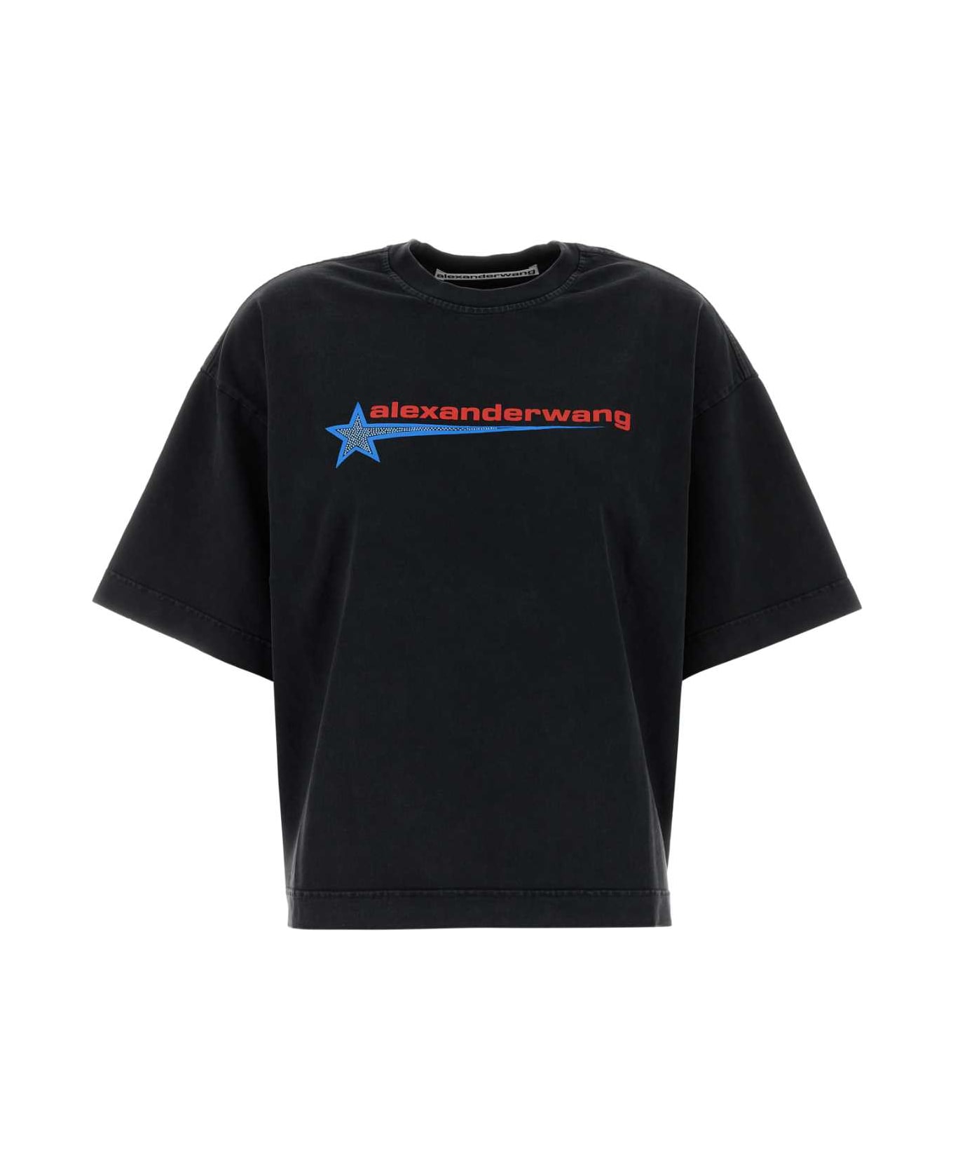 Alexander Wang Black Cotton Oversize T-shirt - WASHEDBLACK
