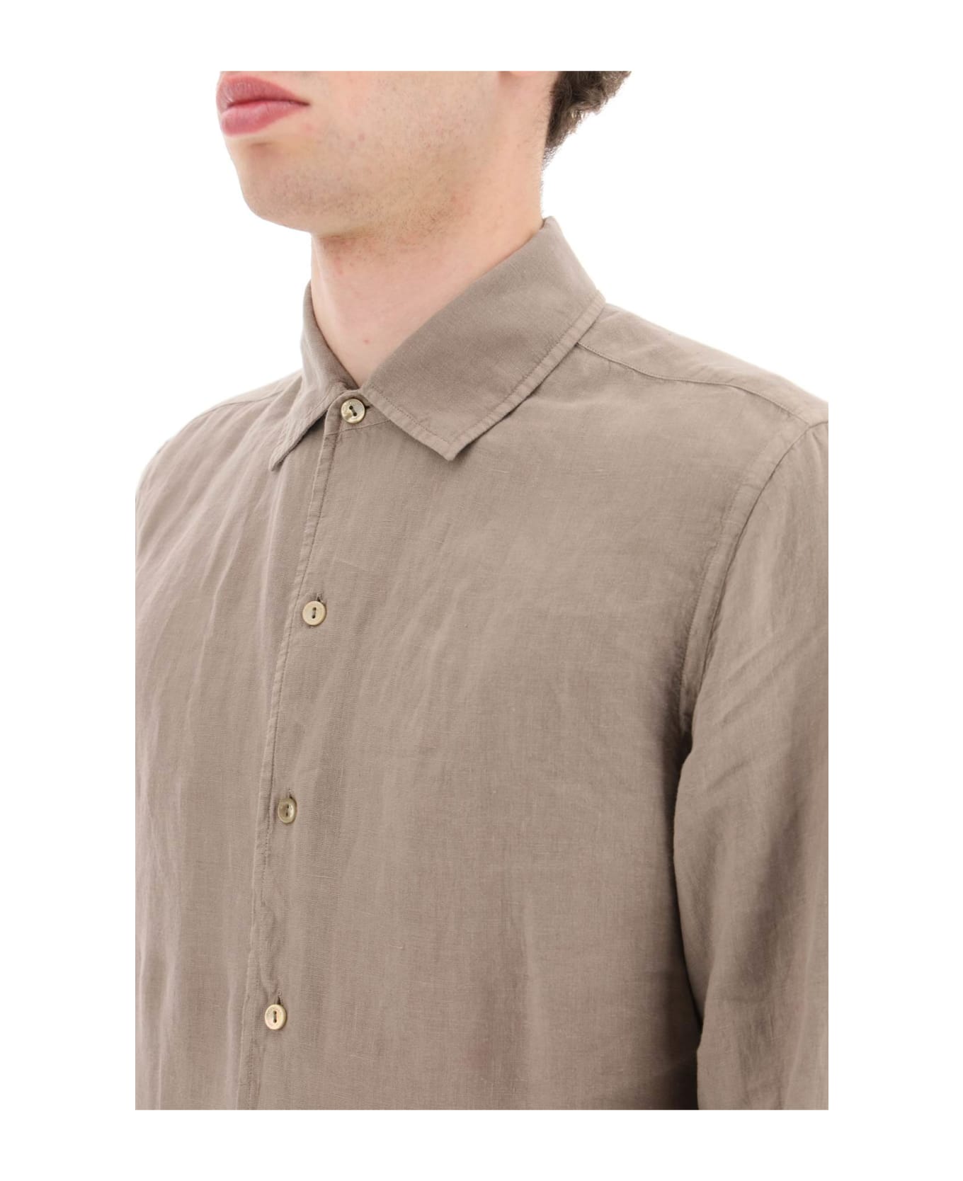 Agnona Classic Linen Shirt - LINEN (Beige)