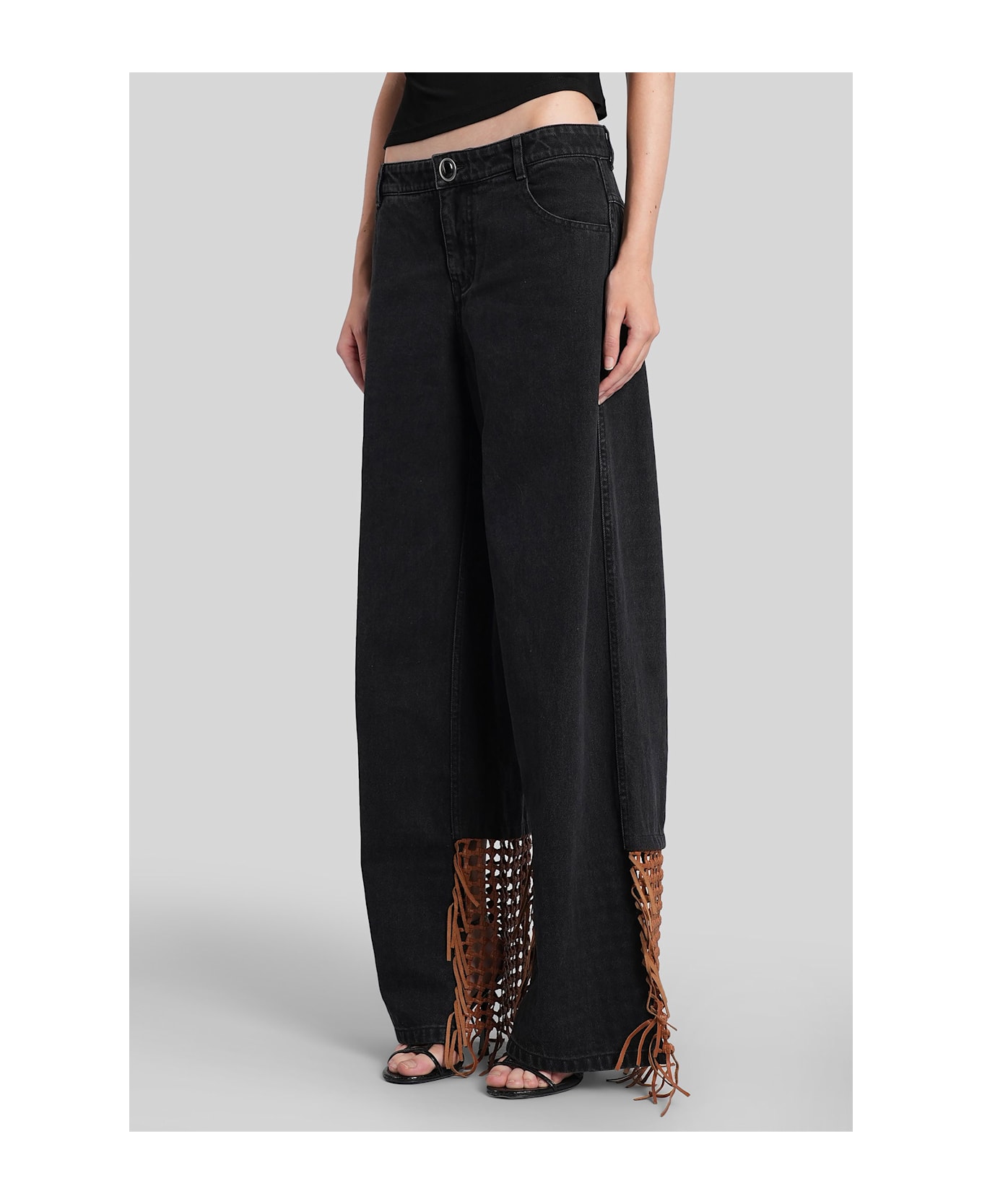 Christopher Esber Jeans In Black Cotton - black