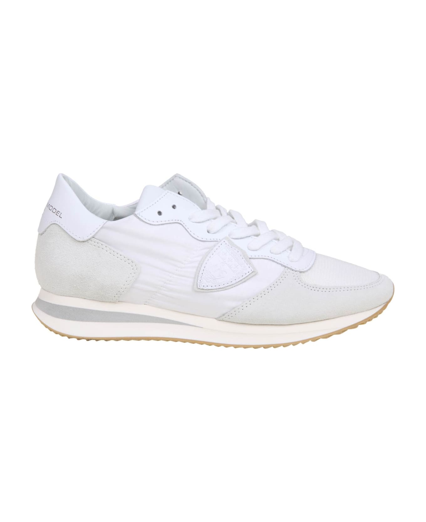 Philippe Model Trpx Sneakers In Suede And Nylon - WHITE
