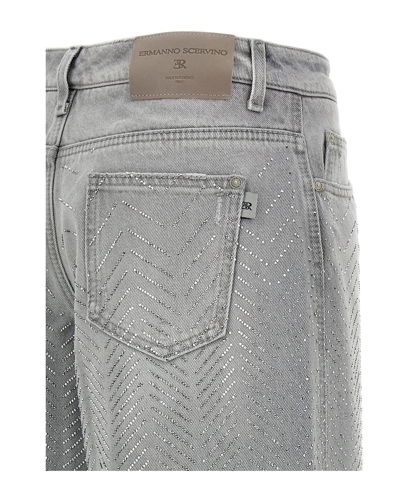 Ermanno Scervino Rhinestone Jeans - Gray