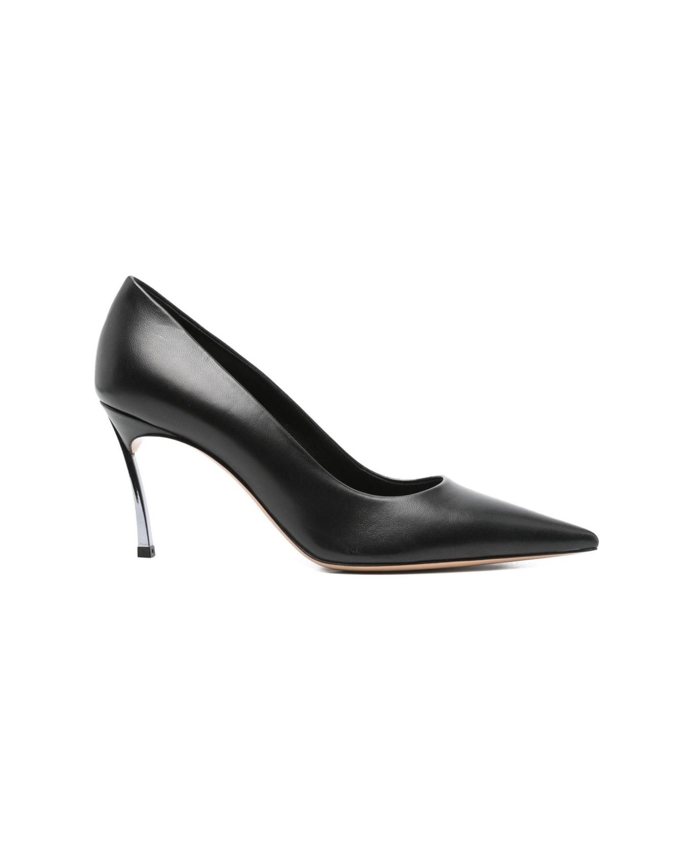 Casadei Superblade Leather Pumps - Black