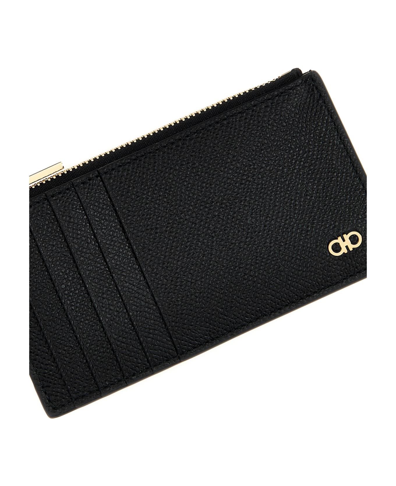 Ferragamo 
gancini
 Card Holder - Black  