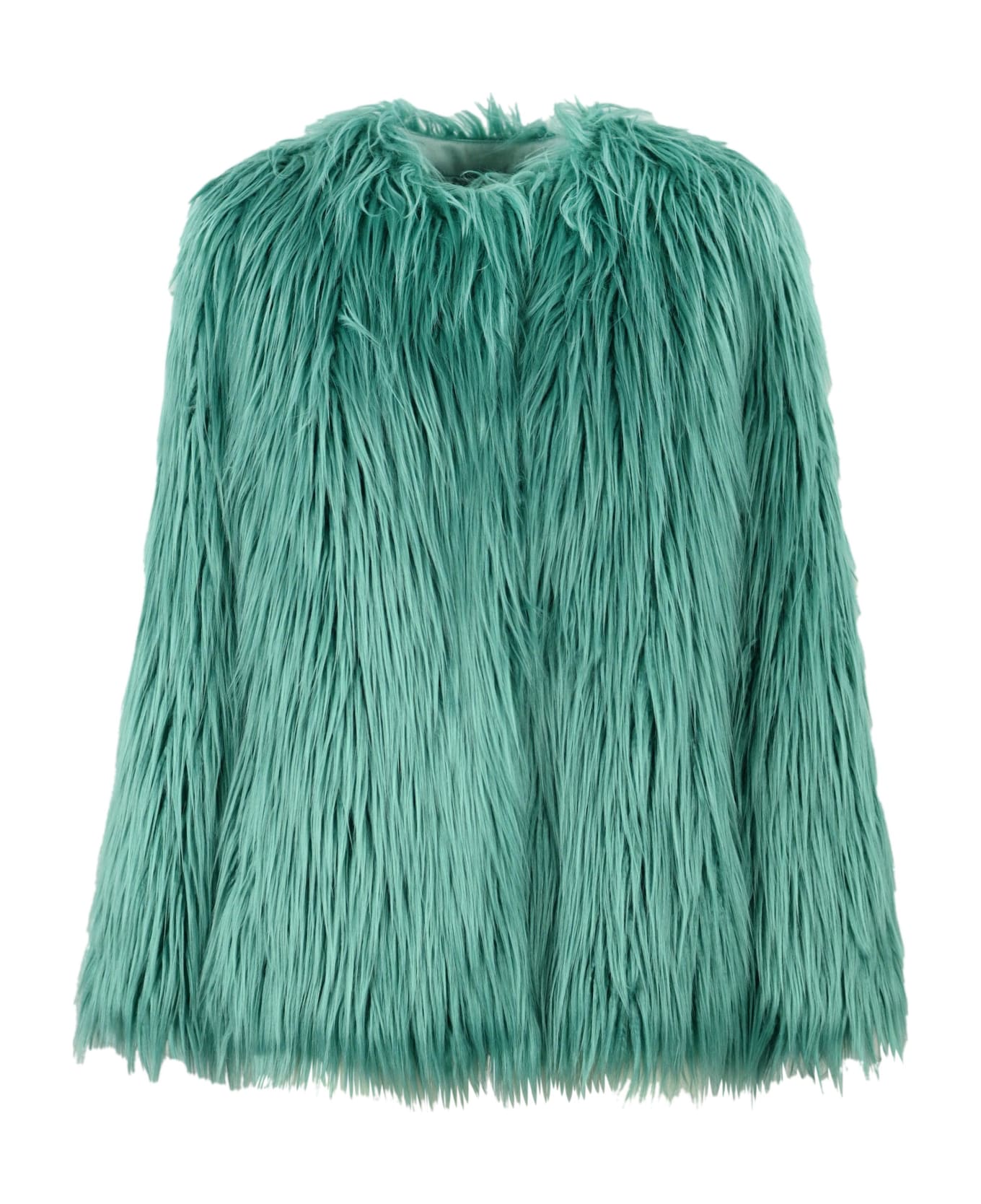 TwinSet Caban In Faux Fur - Bristol blue