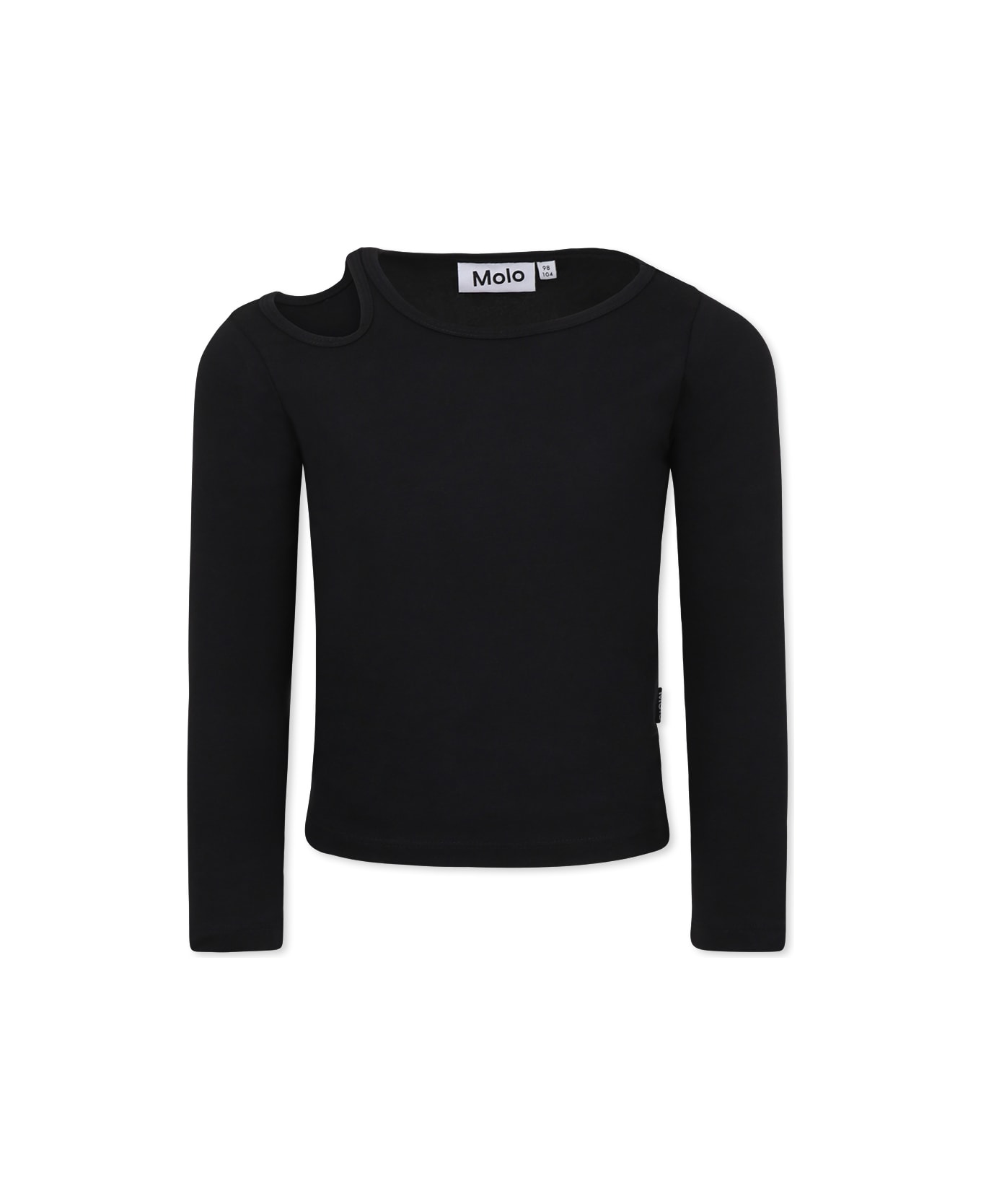 Molo Black T-shirt For Girl - Black