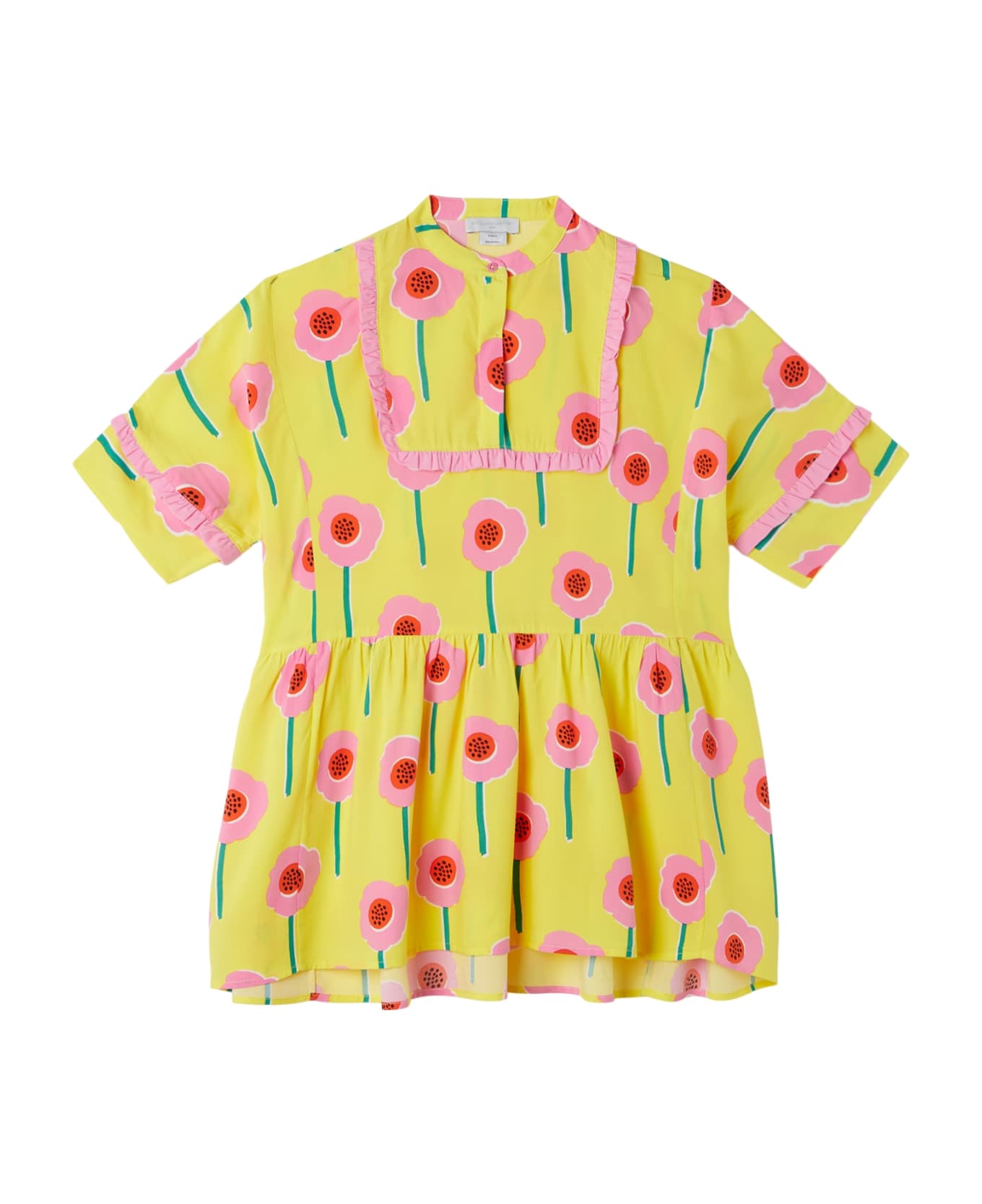 Stella Gafas McCartney Kids Floral Shirtdress - Yellow