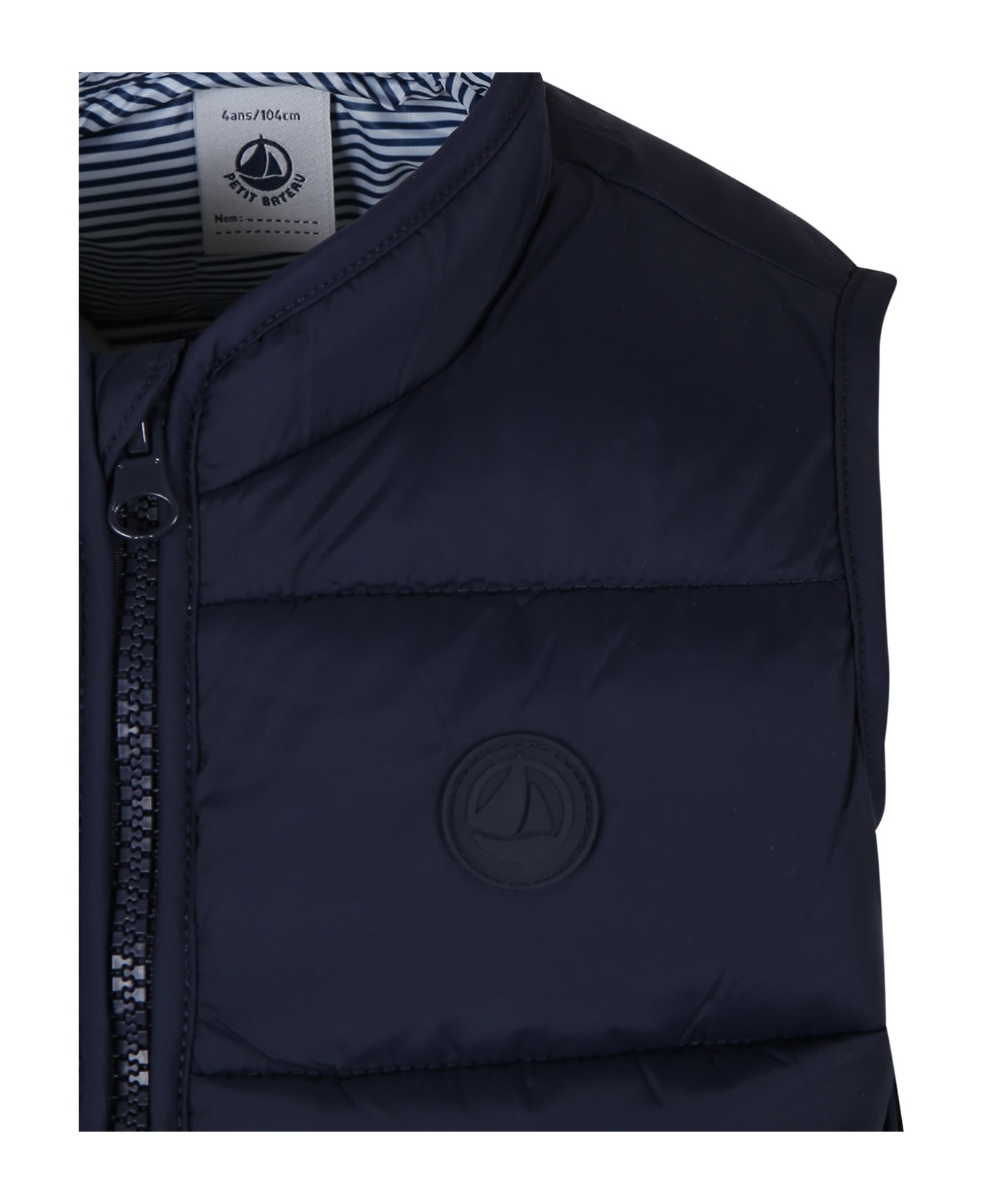 Petit Bateau Blue Vest For Boy - Blue コート＆ジャケット