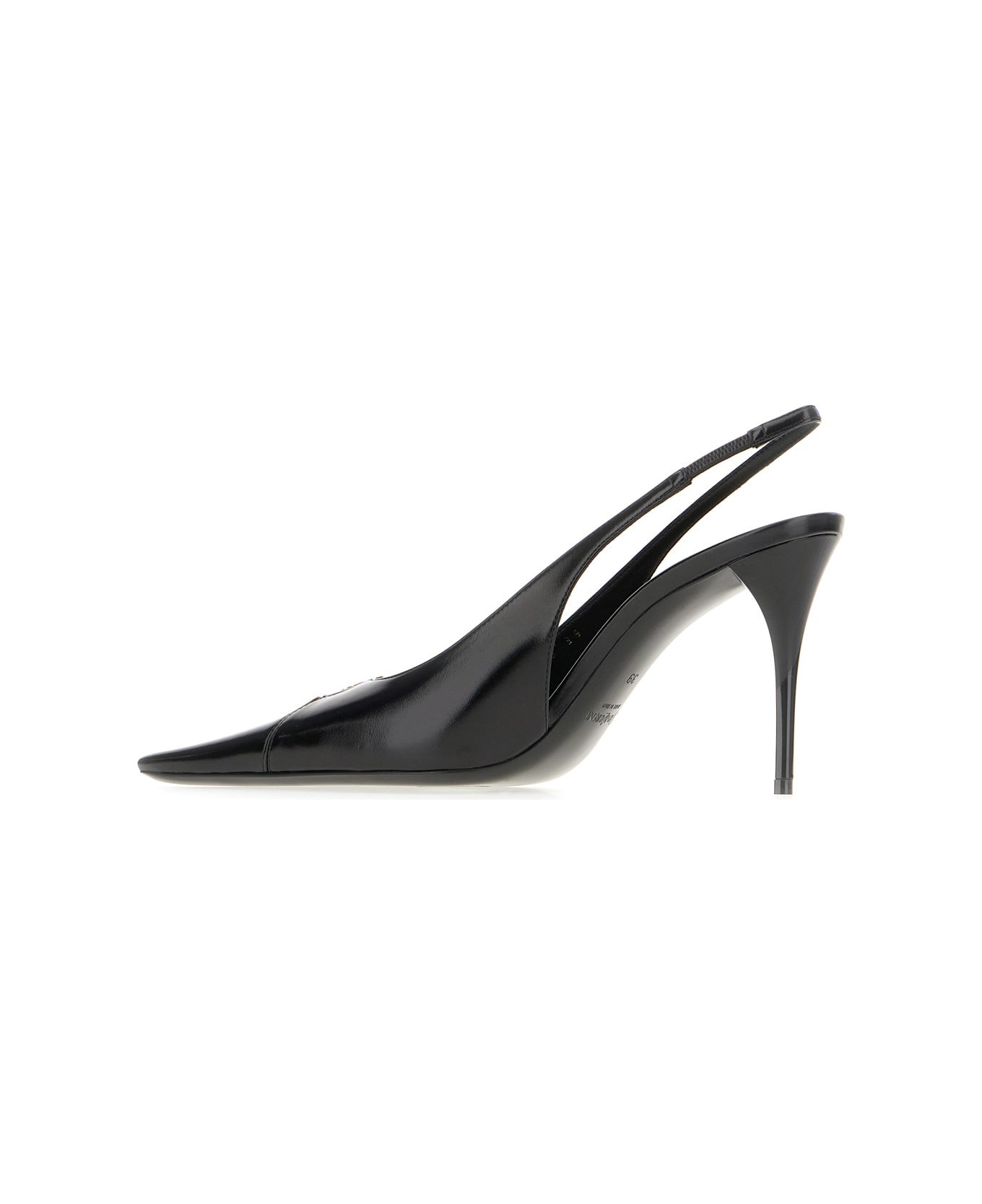Saint Laurent Black Leather Babylone Breteuil Pumps - Nero