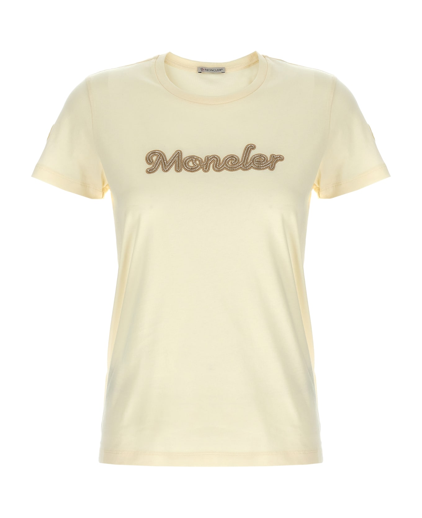Moncler Logo Embroidery T-shirt - White
