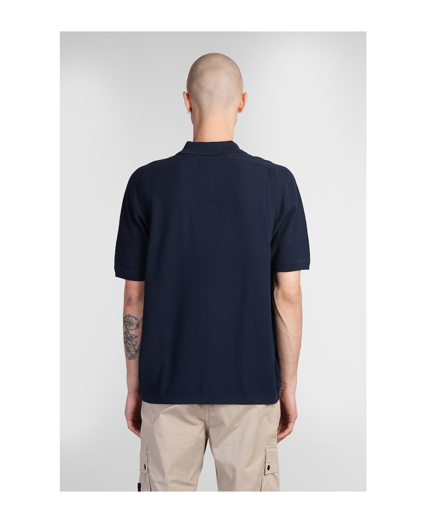 Stone Island Polo In Blue Cotton - blue