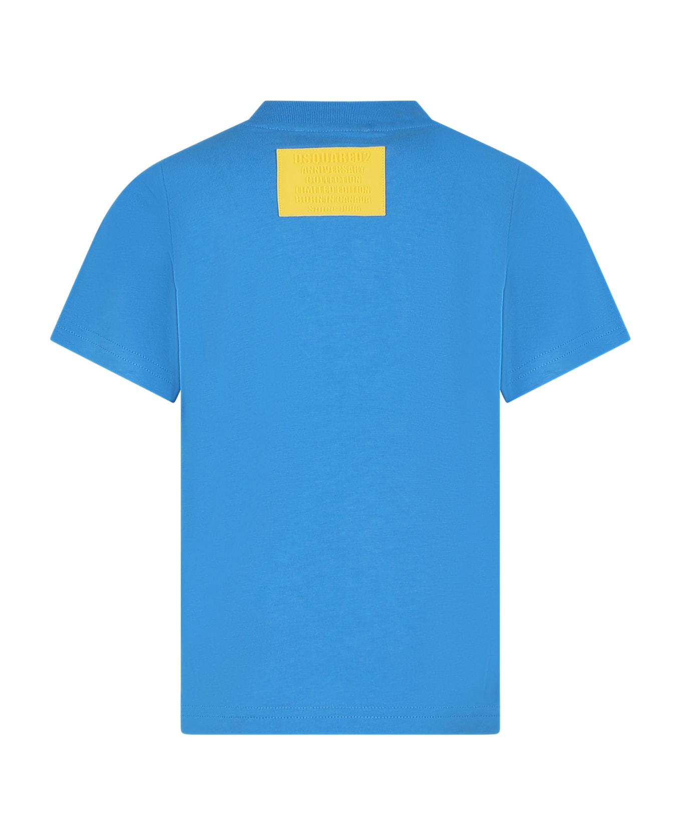 Dsquared2 Sky Blue T-shirt For Boy With Logo - Light Blue