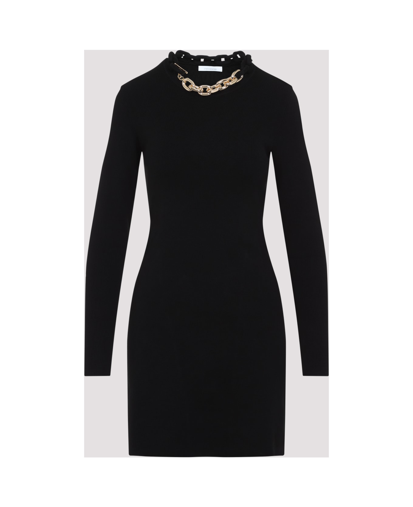 Paco Rabanne Silk Mini Dress - Black