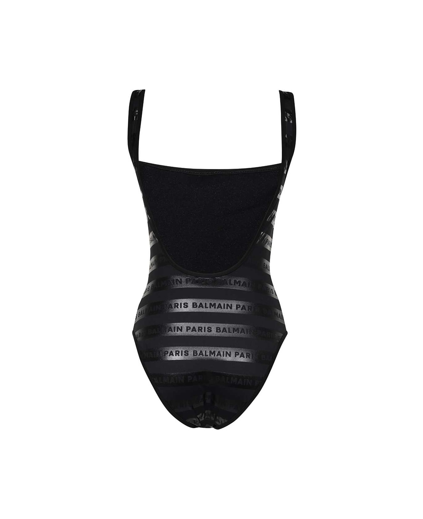 Balmain One-piece Swimsuit - black