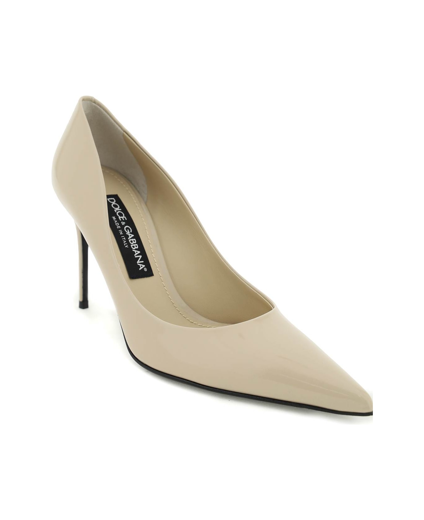 Dolce & Gabbana Patent Leather Pumps - BEIGE