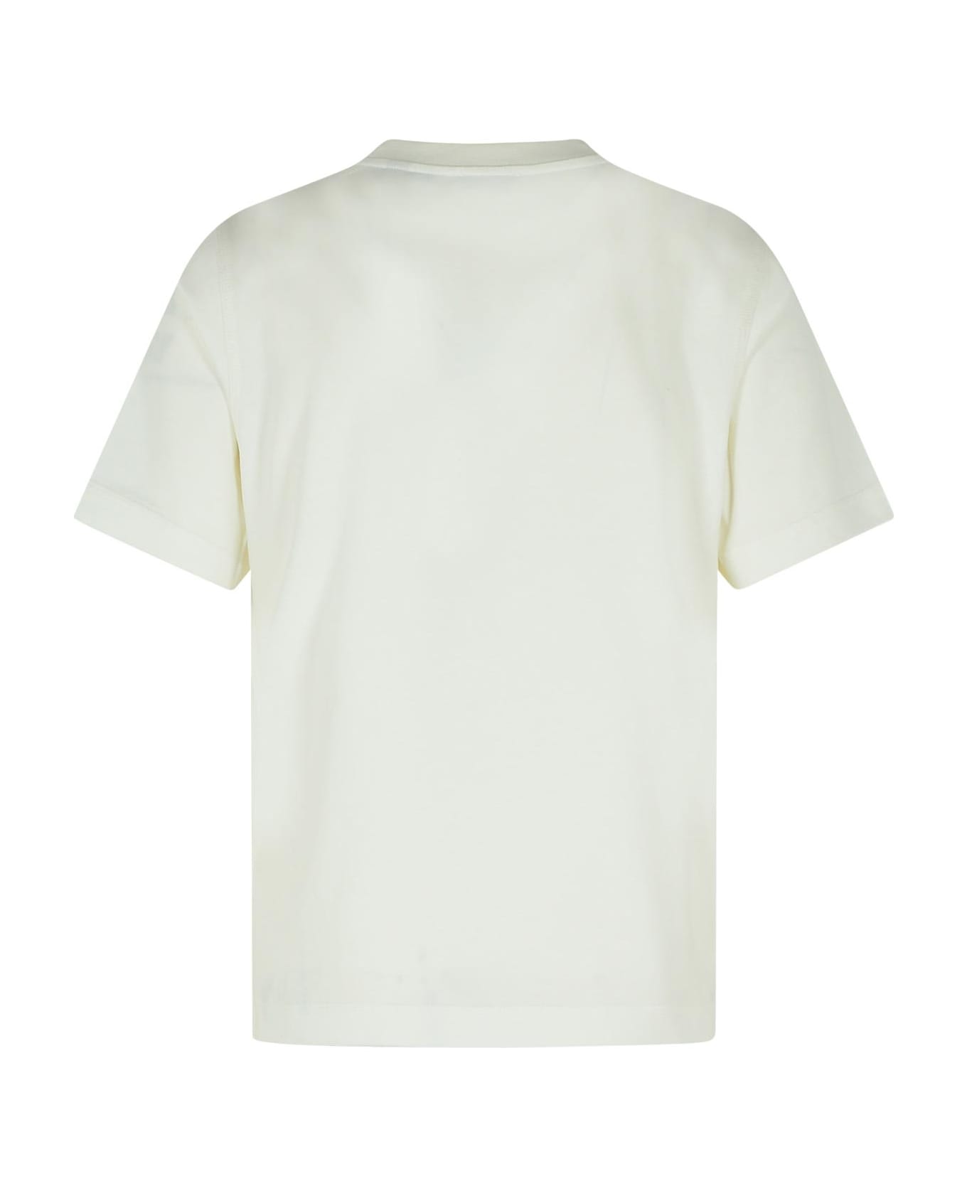 Burberry White Cotton T-shirt - CHALK Tシャツ