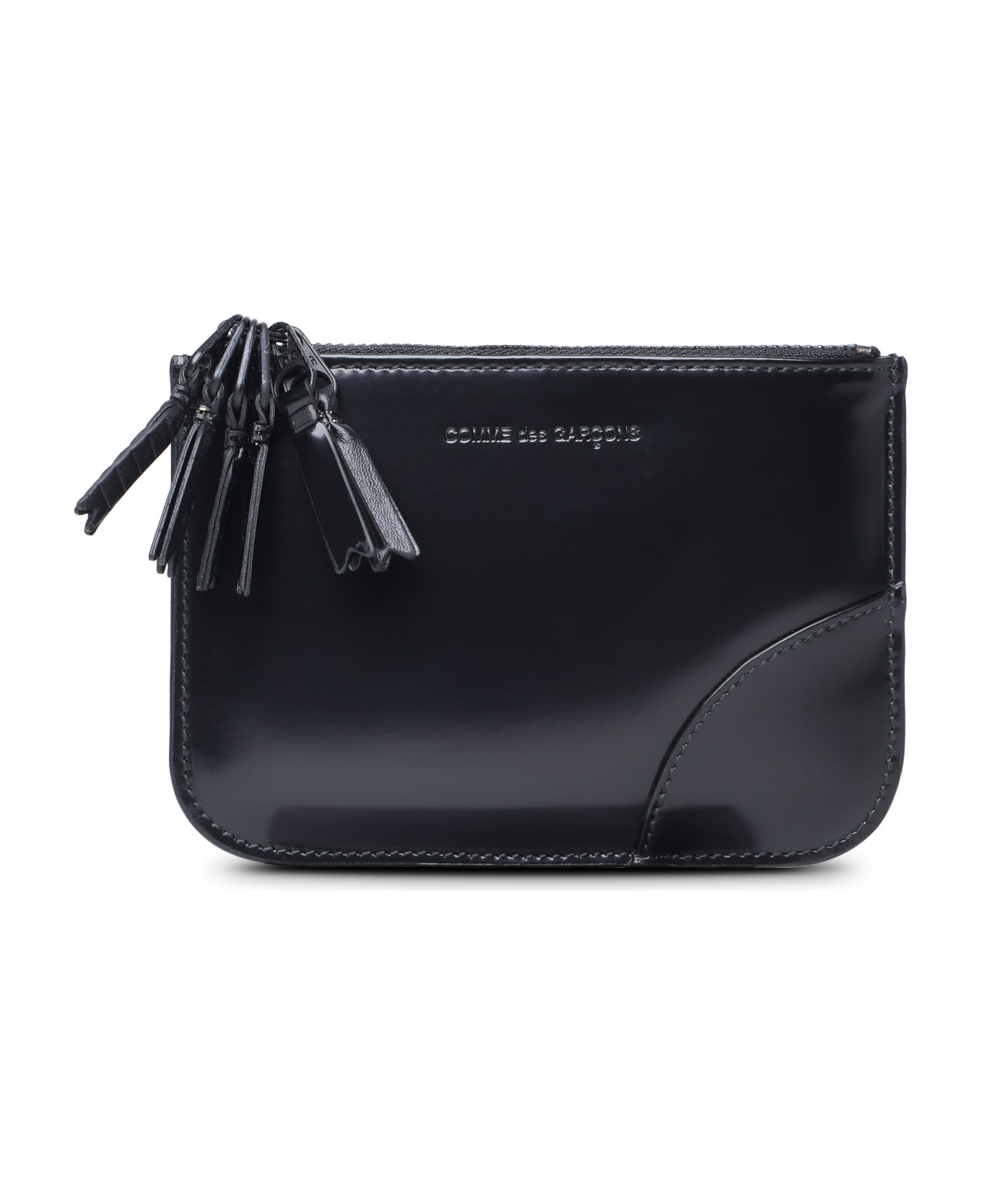 Comme des Garçons Wallet 'medley' Black Leather Card Holder - Black 財布