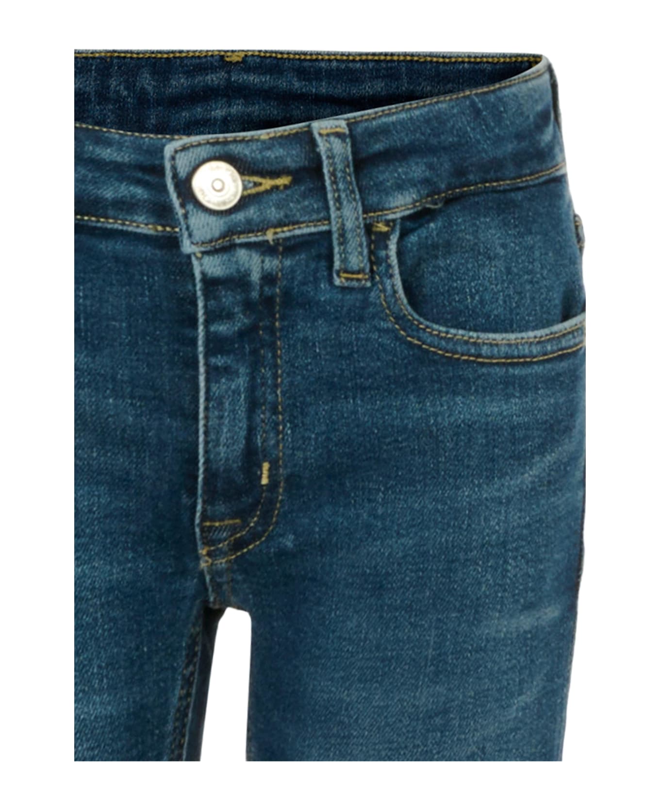 Calvin Klein Denim Jeans For Girl With Logo - Denim