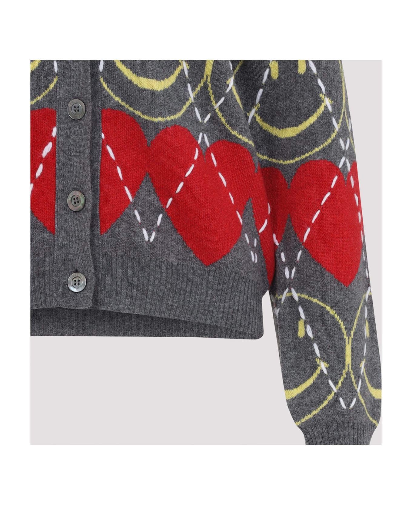Moschino Smile Cardigan - Fantasia Grigio
