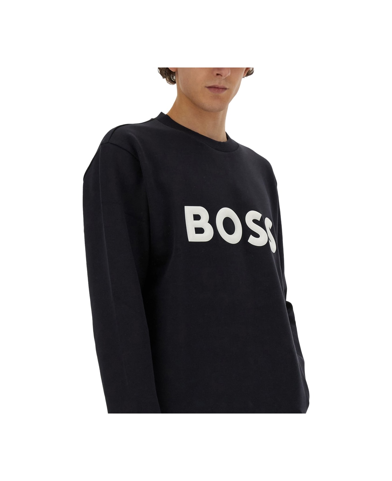 Hugo Boss Sweatshirt With Logo - BLUE フリース