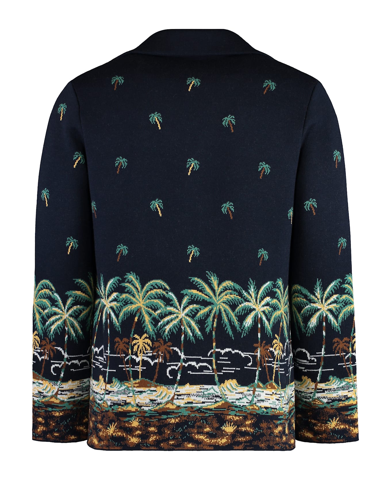 Alanui The Tale Of A Hawaiian Virgin Wool Overshirt - blue