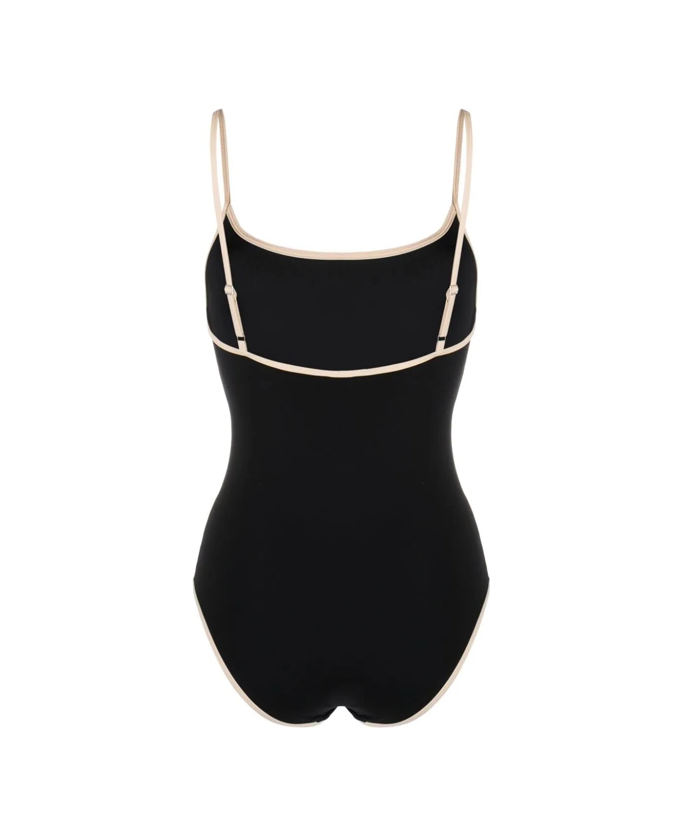 Totême Stripe Edge Swimsuit - Black