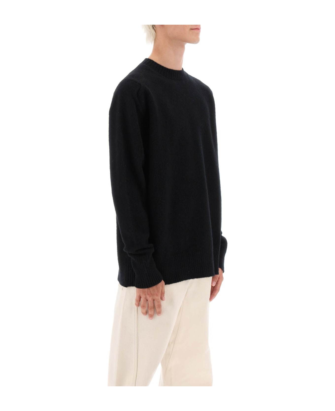 OAMC Wool Sweater With Jacquard Logo - BLACK (Black) ニットウェア