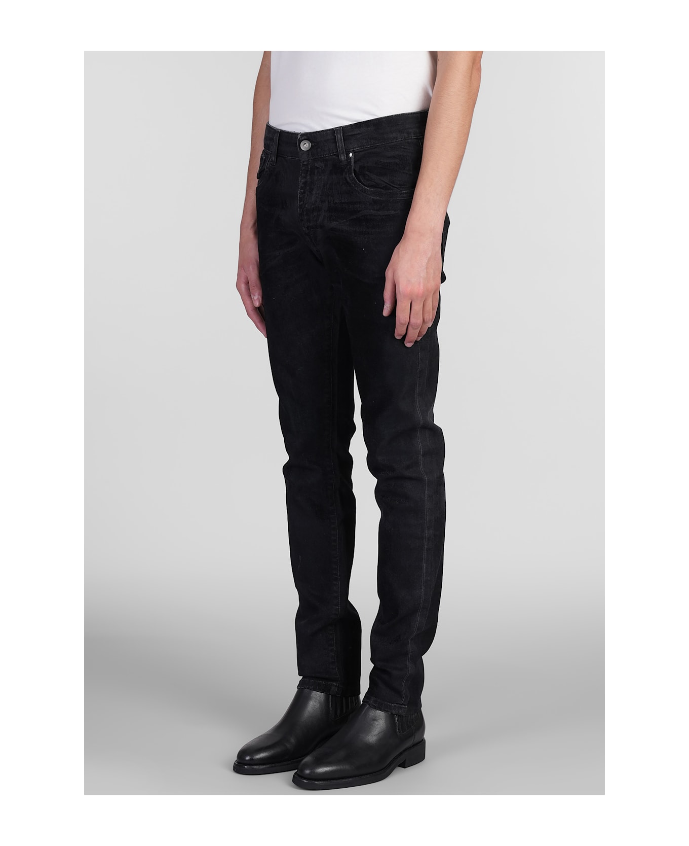 Salvatore Santoro Jeans In Black Denim - black