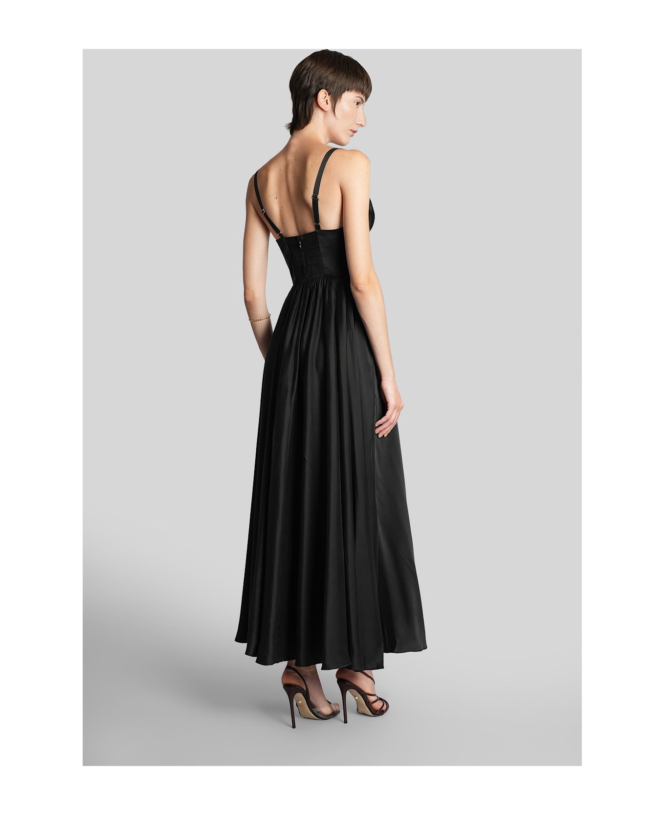 Zimmermann Long Dress In Black Silk - black