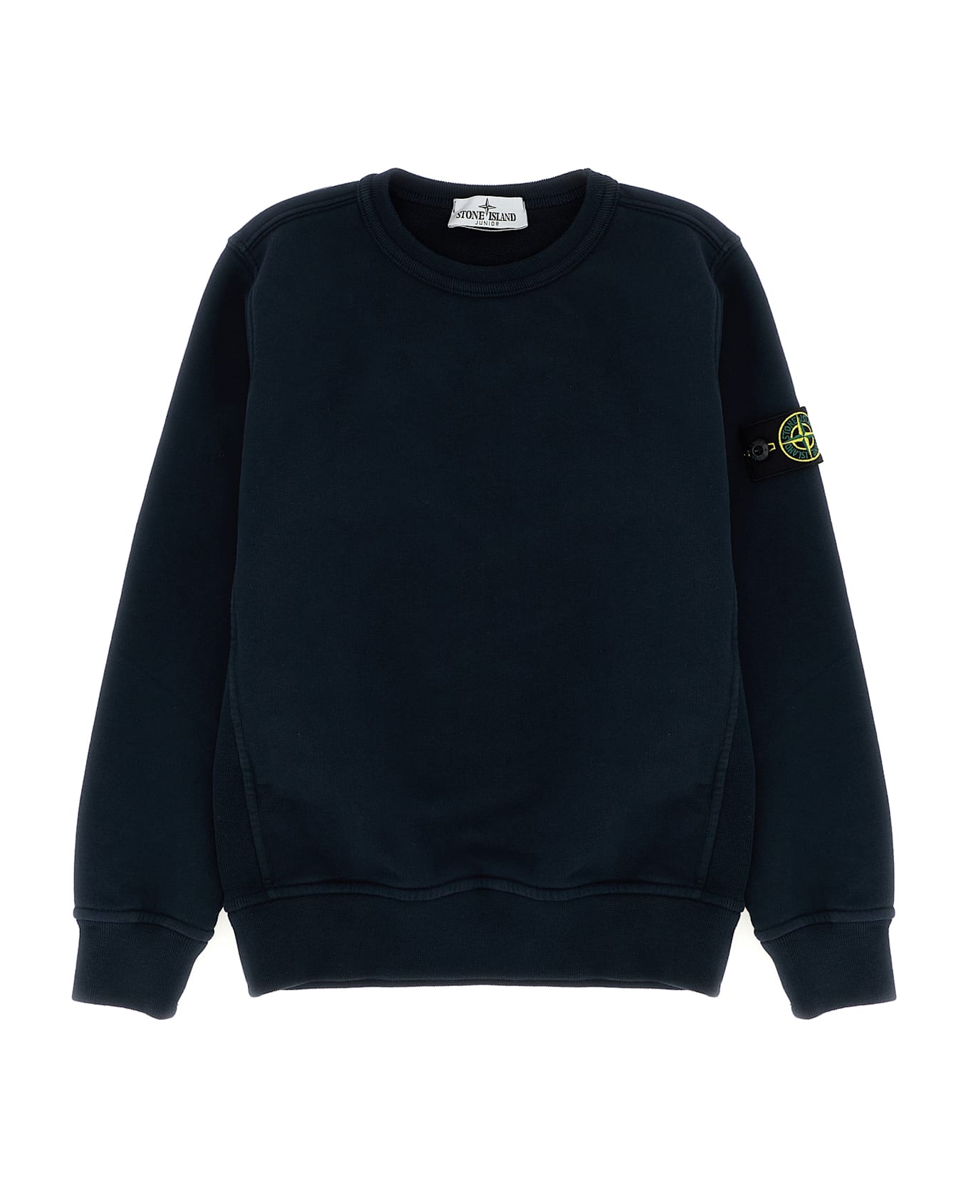 Stone Island Junior Logo Badge Sweatshirt - Blue