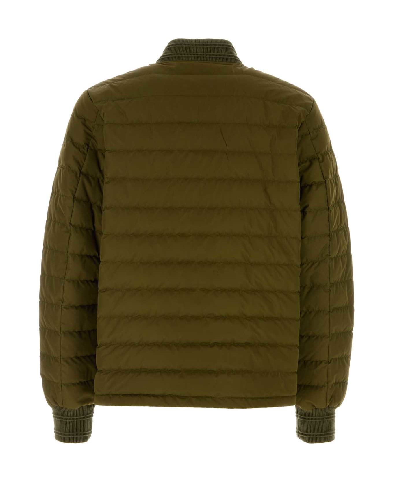 Burberry Army Green Polyester Down Jacket - MIRE