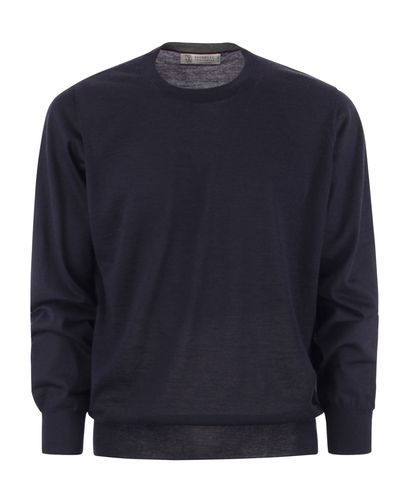 Brunello Cucinelli Lightweight Cashmere And Silk Crew-neck Sweater - Night Blue