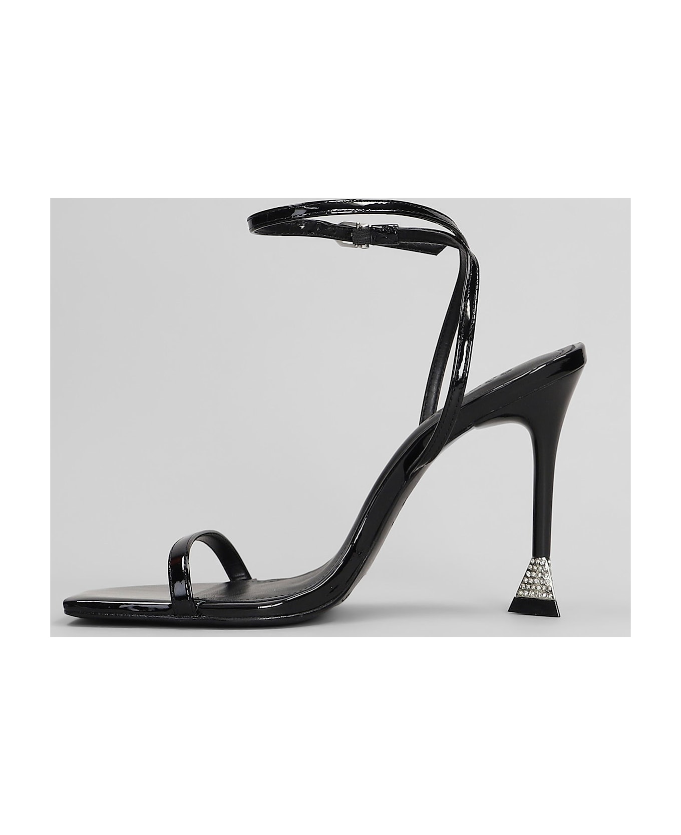 Schutz Joanna Sandals In Black Patent Leather - black