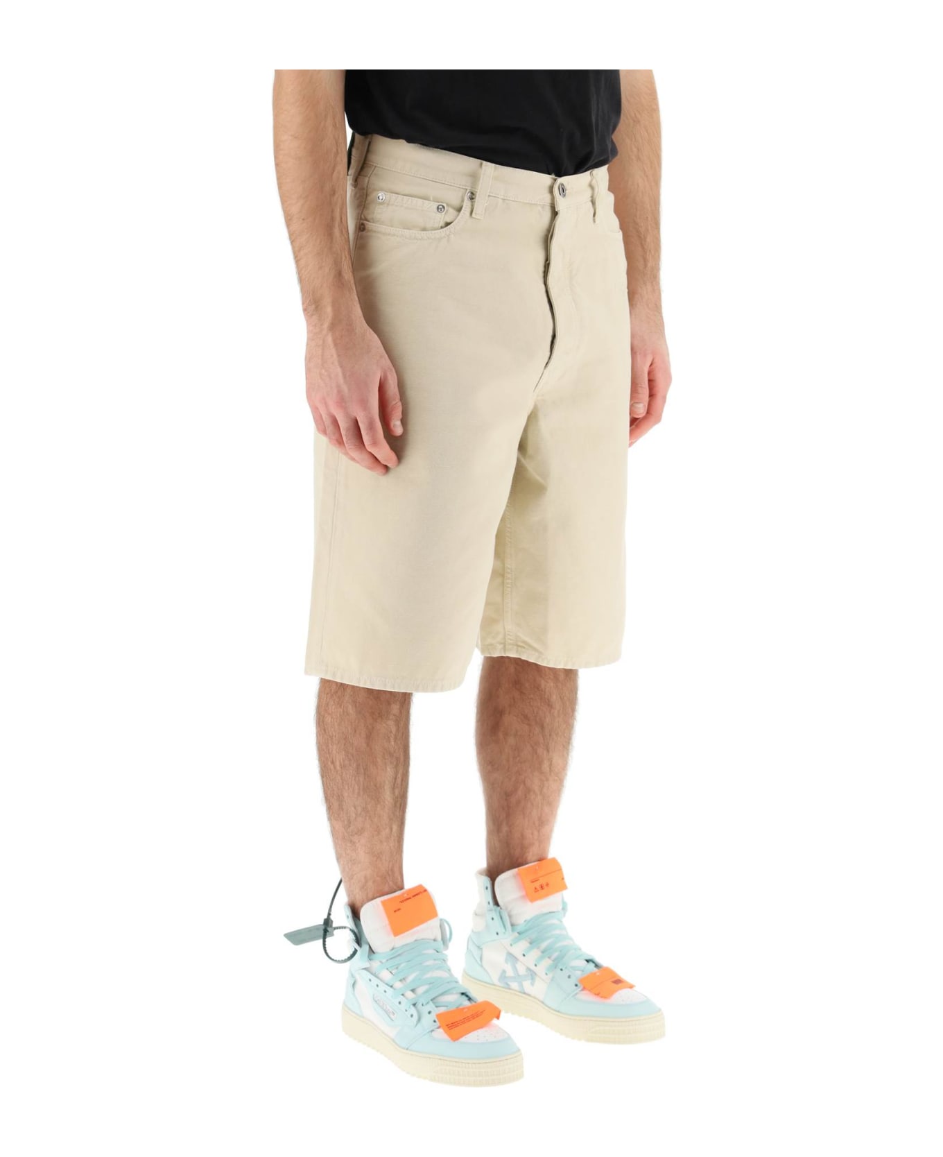 Off-White Beige Utility Shorts - Beige