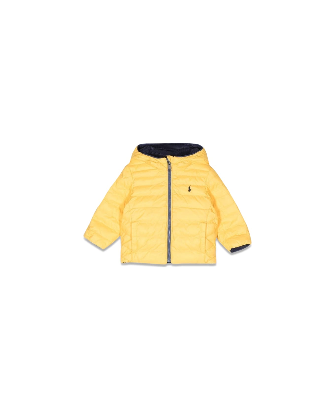 Polo Ralph Lauren Down Jacket With Hood - BLUE