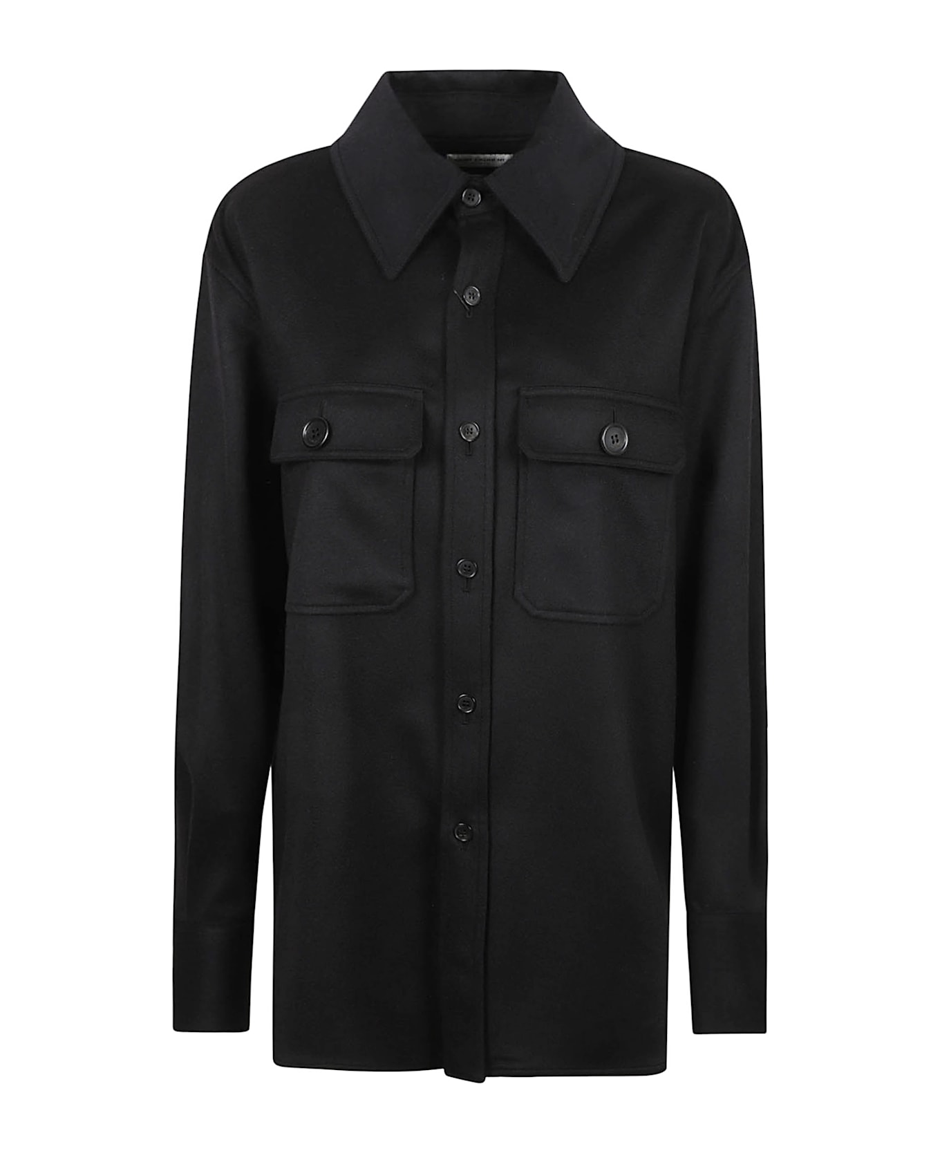 Saint Laurent Cargo Buttoned Shirt - Black